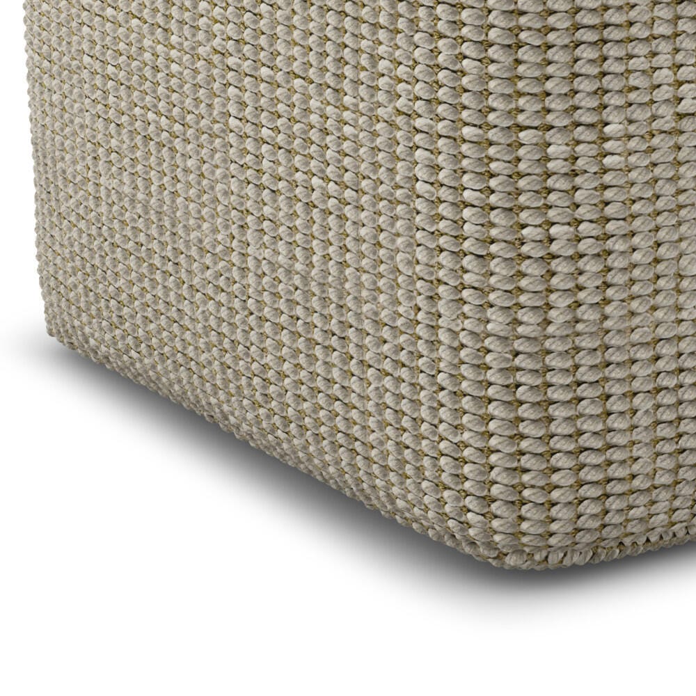 Simpli Home Zelma Square Woven Pouf, , large