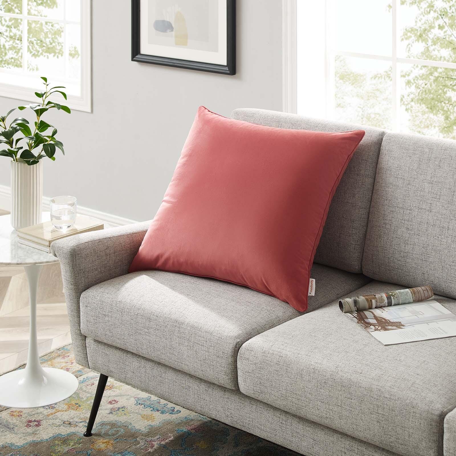 Modway Enhance Performance Velvet Throw Pillow, , large