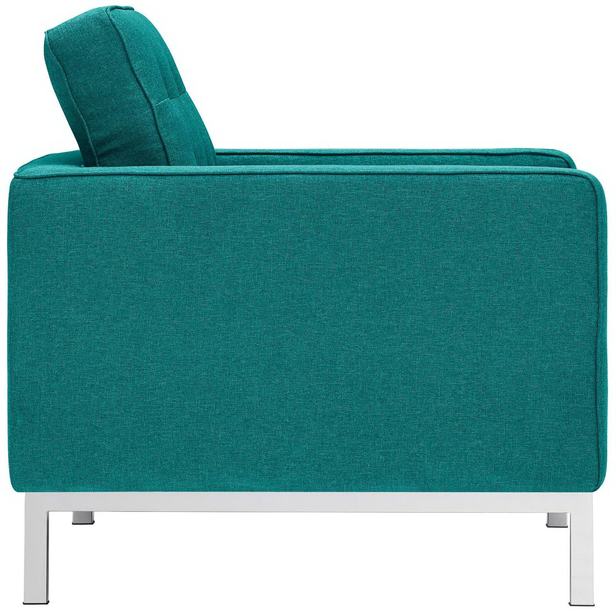 Modway Loft Solid Accent Chair, Teal, large