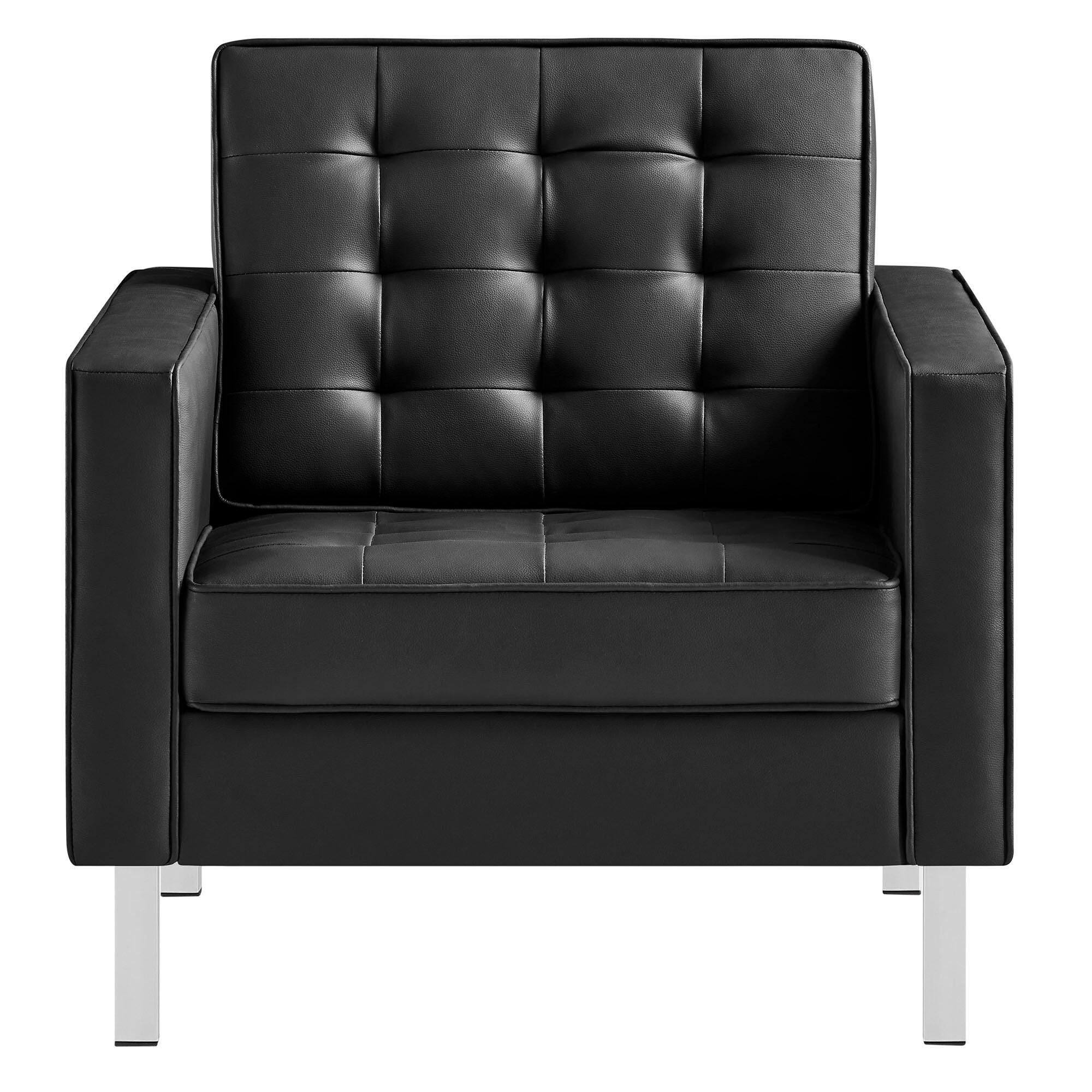 Modway Loft Accent Chair, Black, large