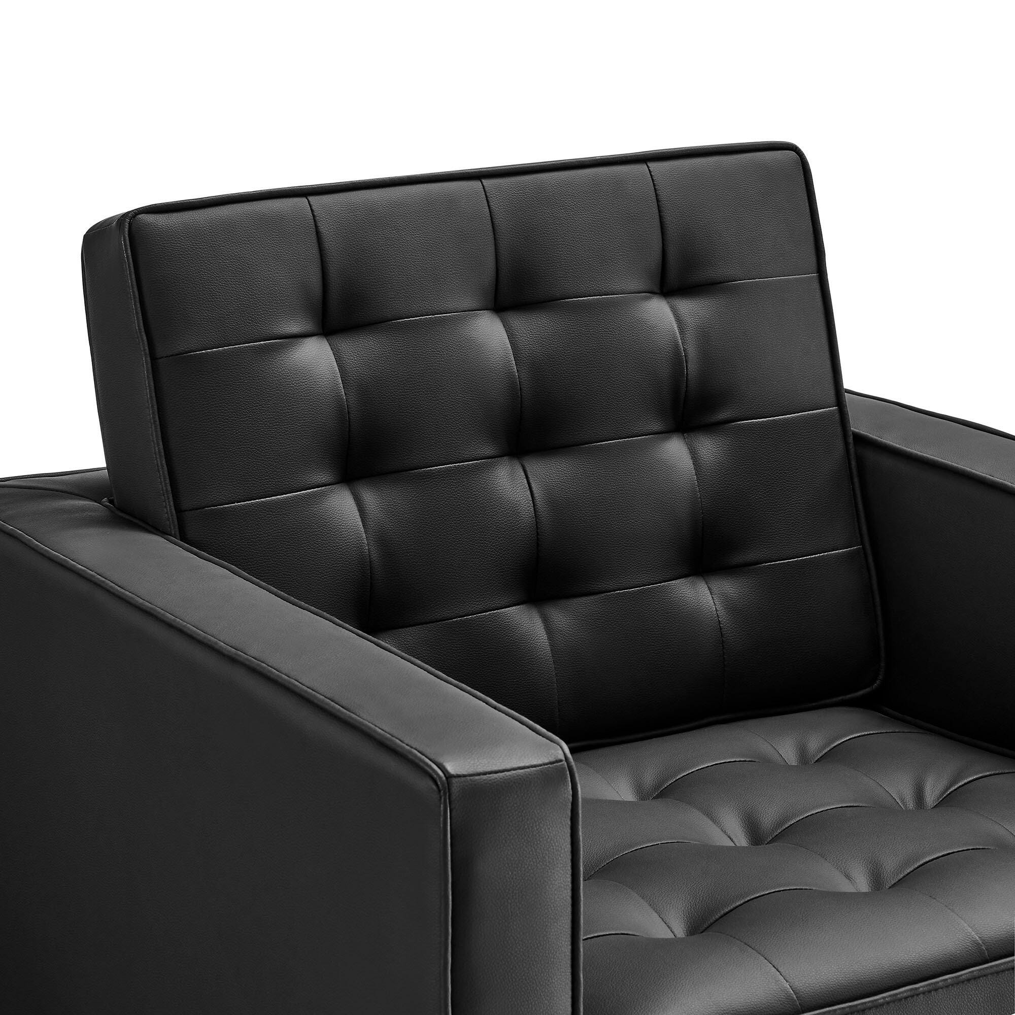 Modway Loft Accent Chair, Black, large