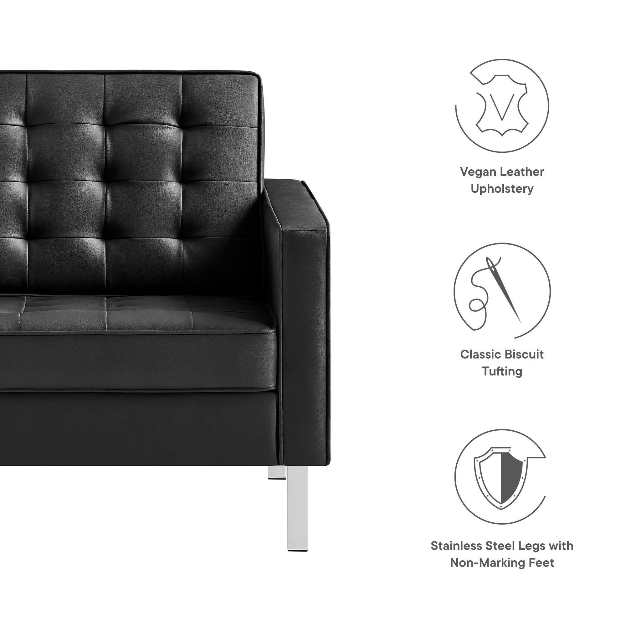 Modway Loft Accent Chair, Black, large