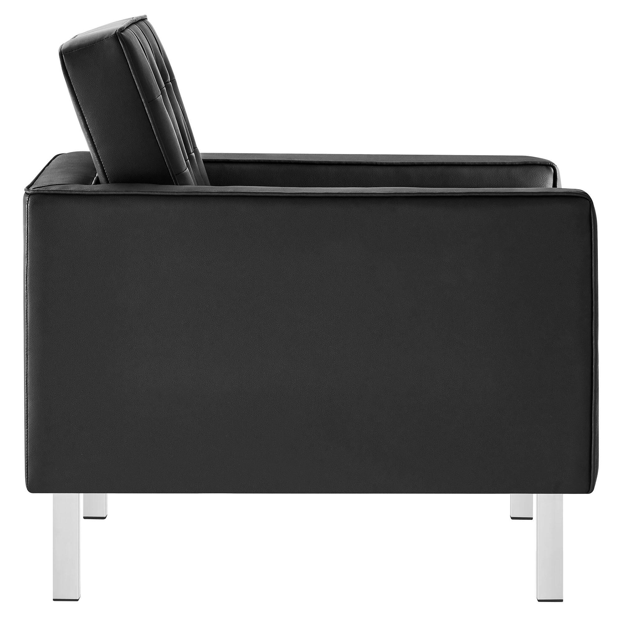 Modway Loft Accent Chair, Black, large