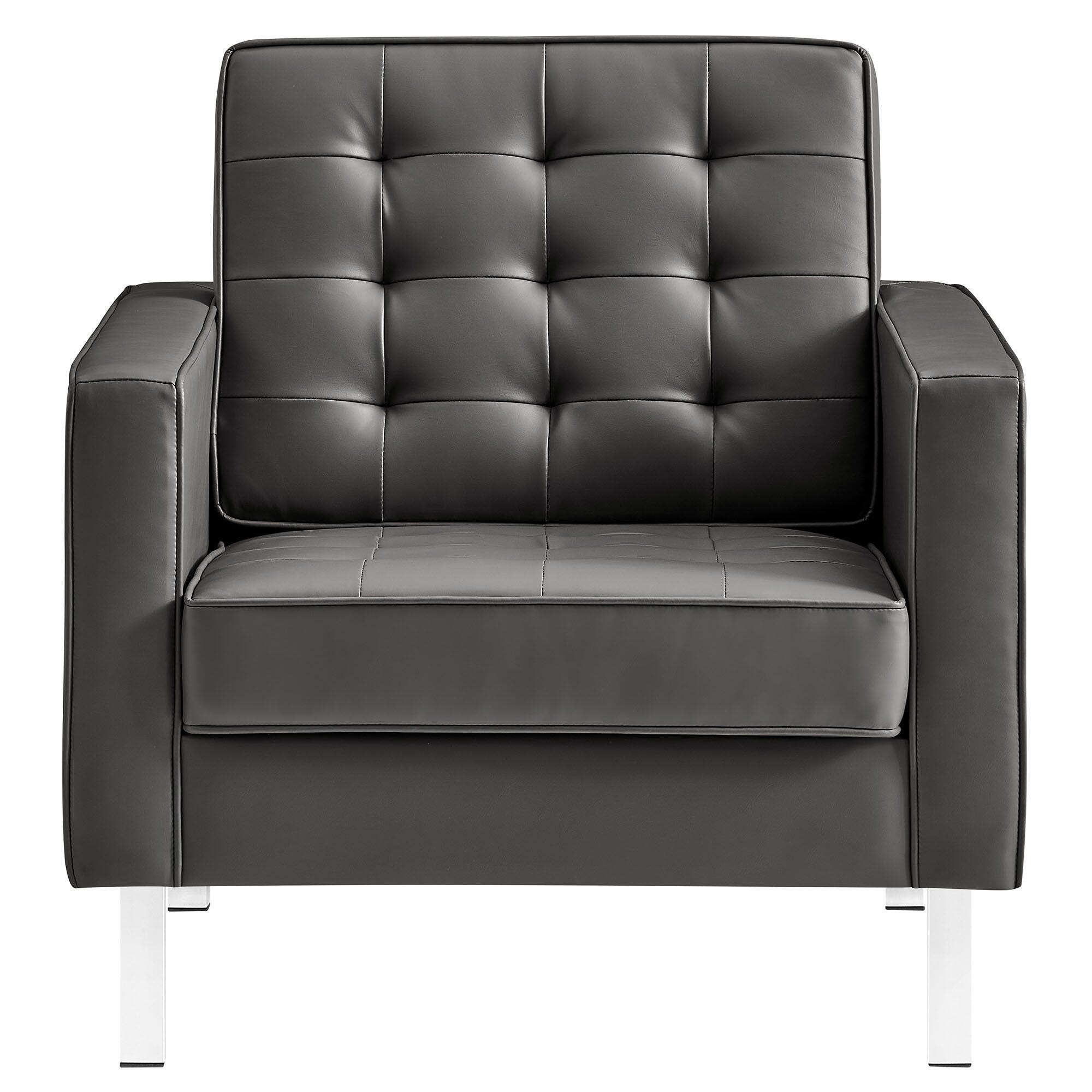 Modway Loft Accent Chair, Gray, large