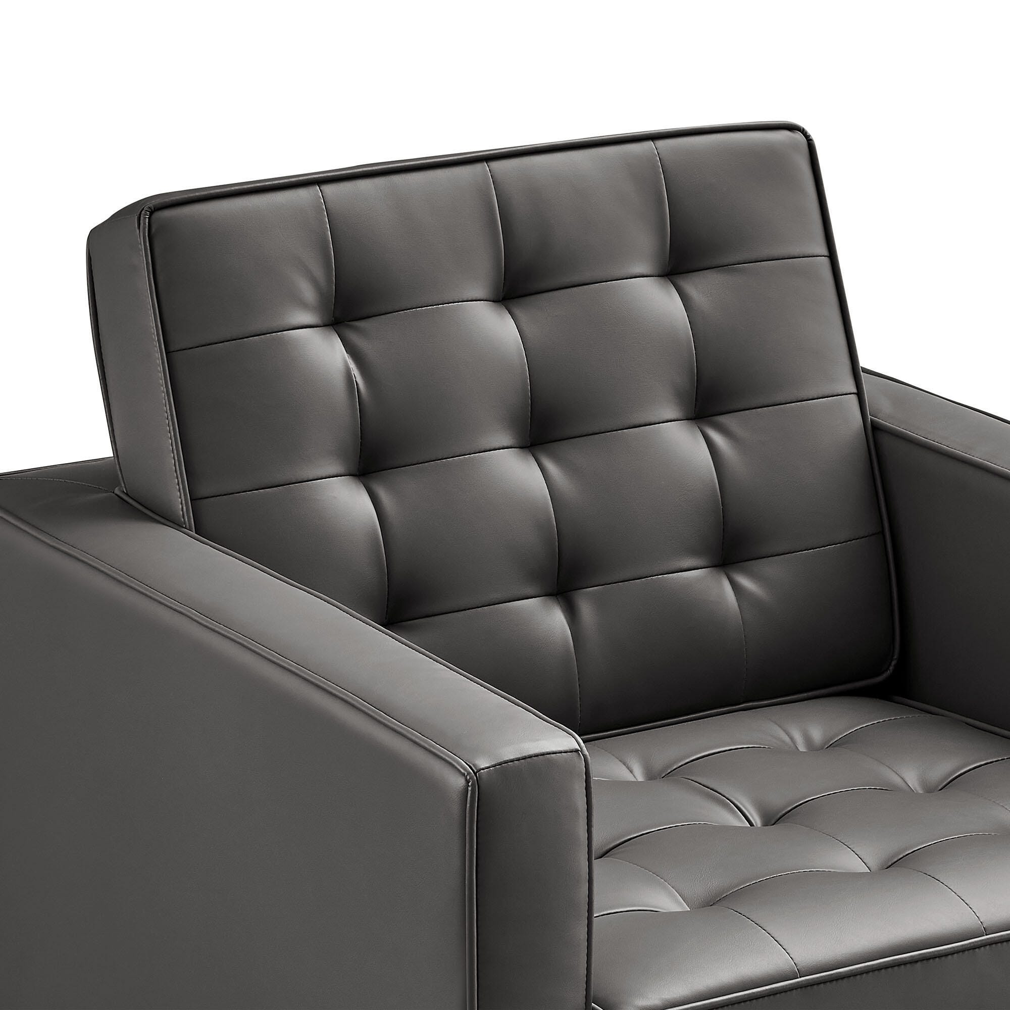 Modway Loft Accent Chair, Gray, large