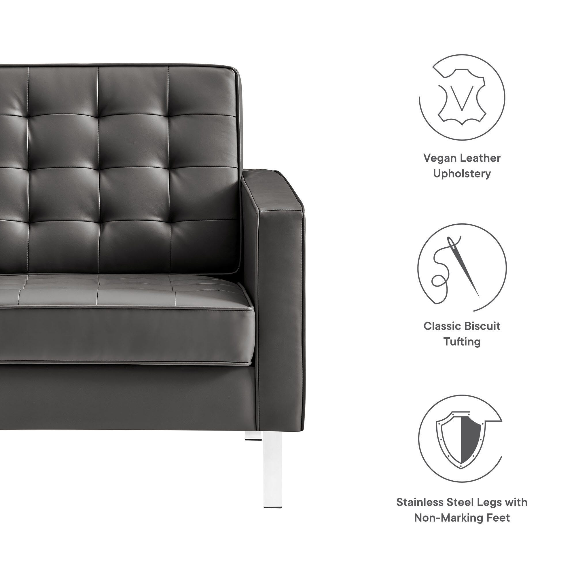 Modway Loft Accent Chair, Gray, large