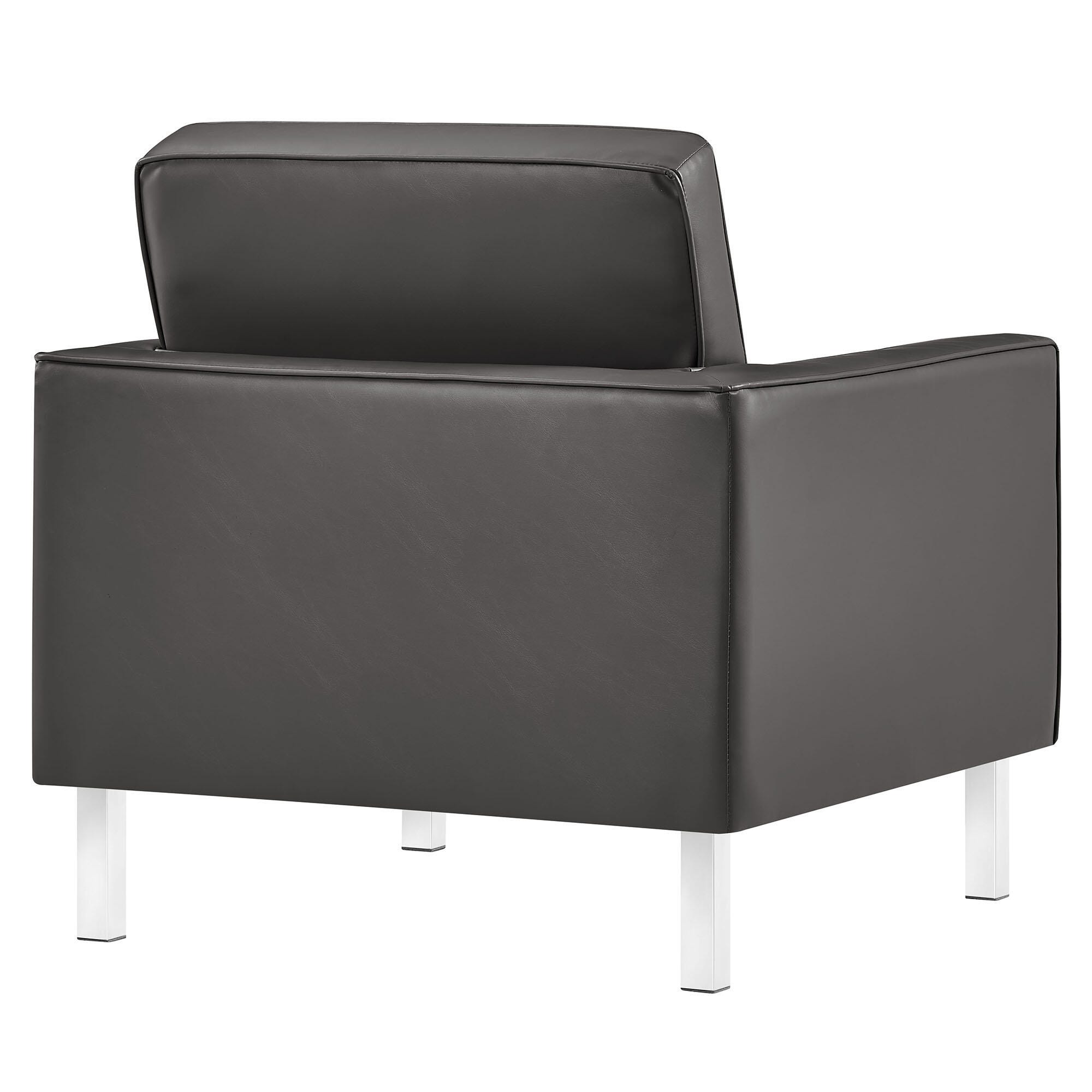 Modway Loft Accent Chair, Gray, large