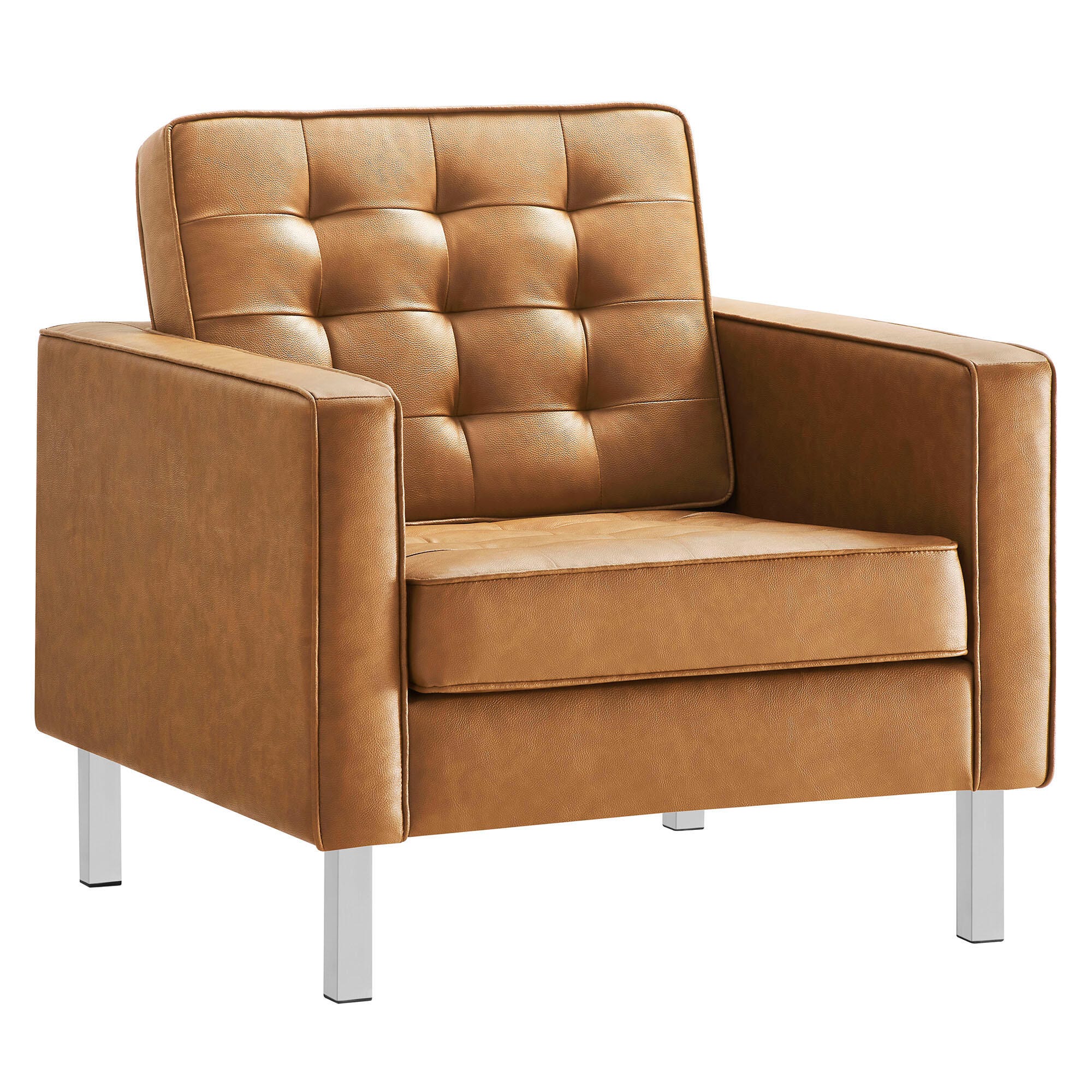Modway Loft Accent Chair, Tan, large