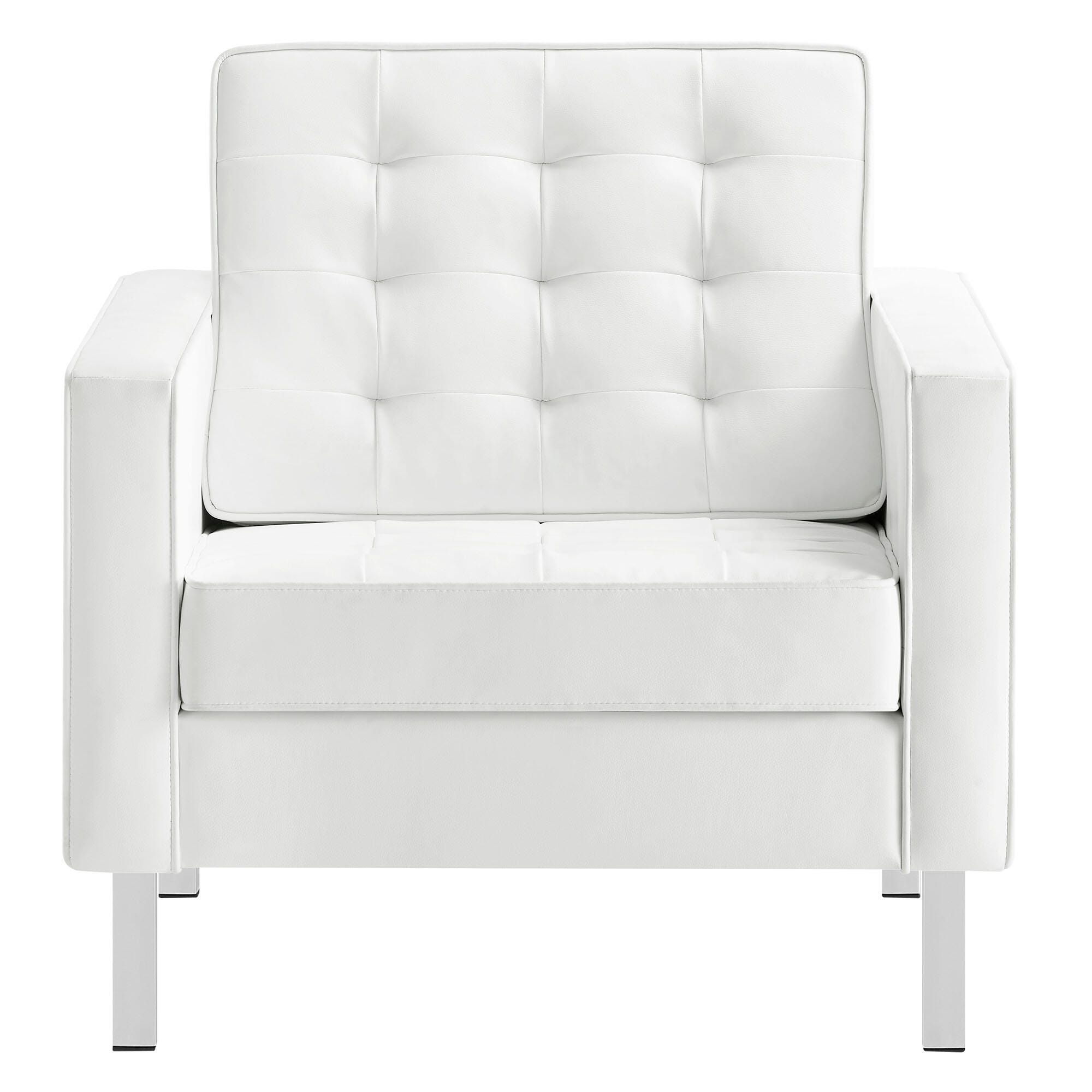 Modway Loft Accent Chair, White, large