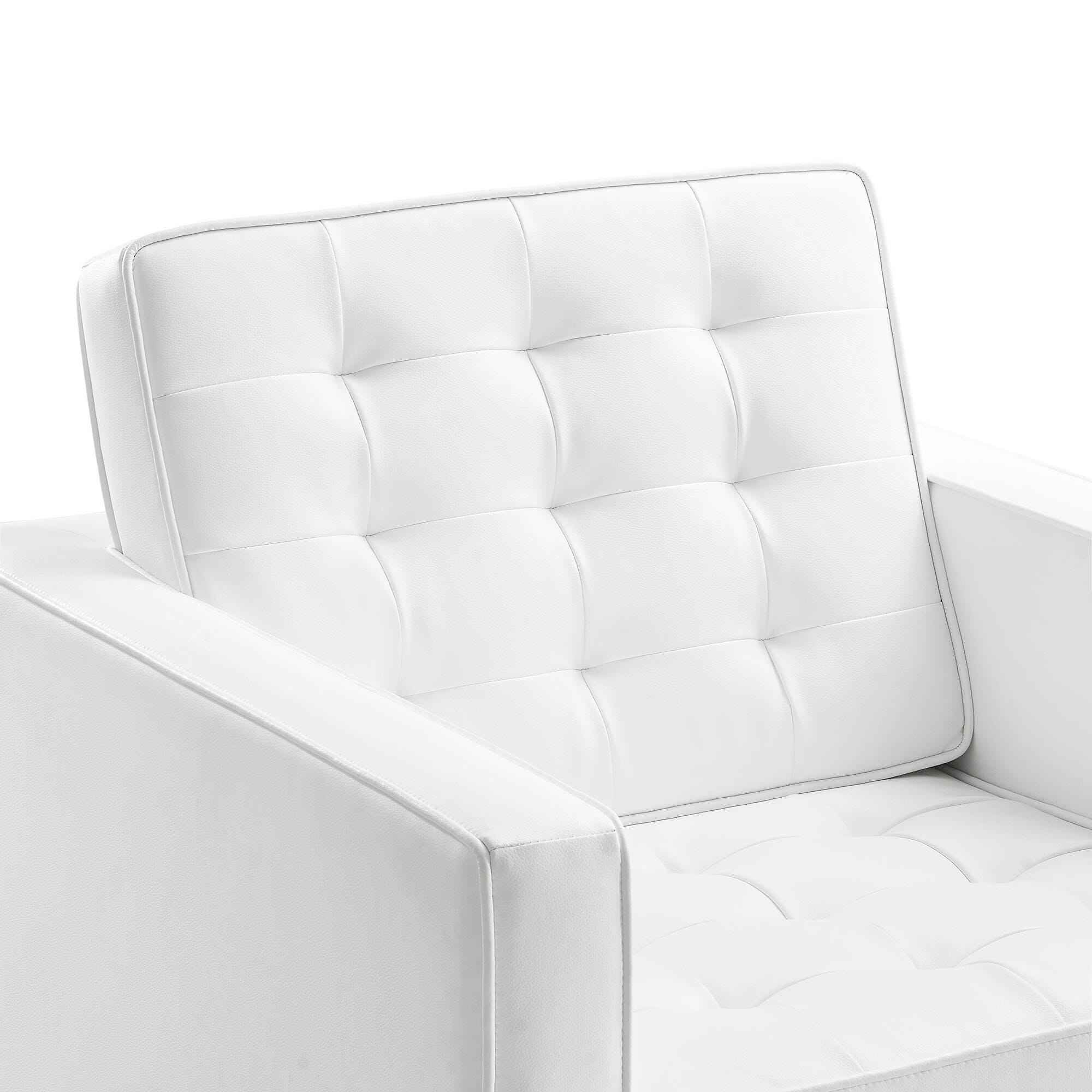 Modway Loft Accent Chair, White, large