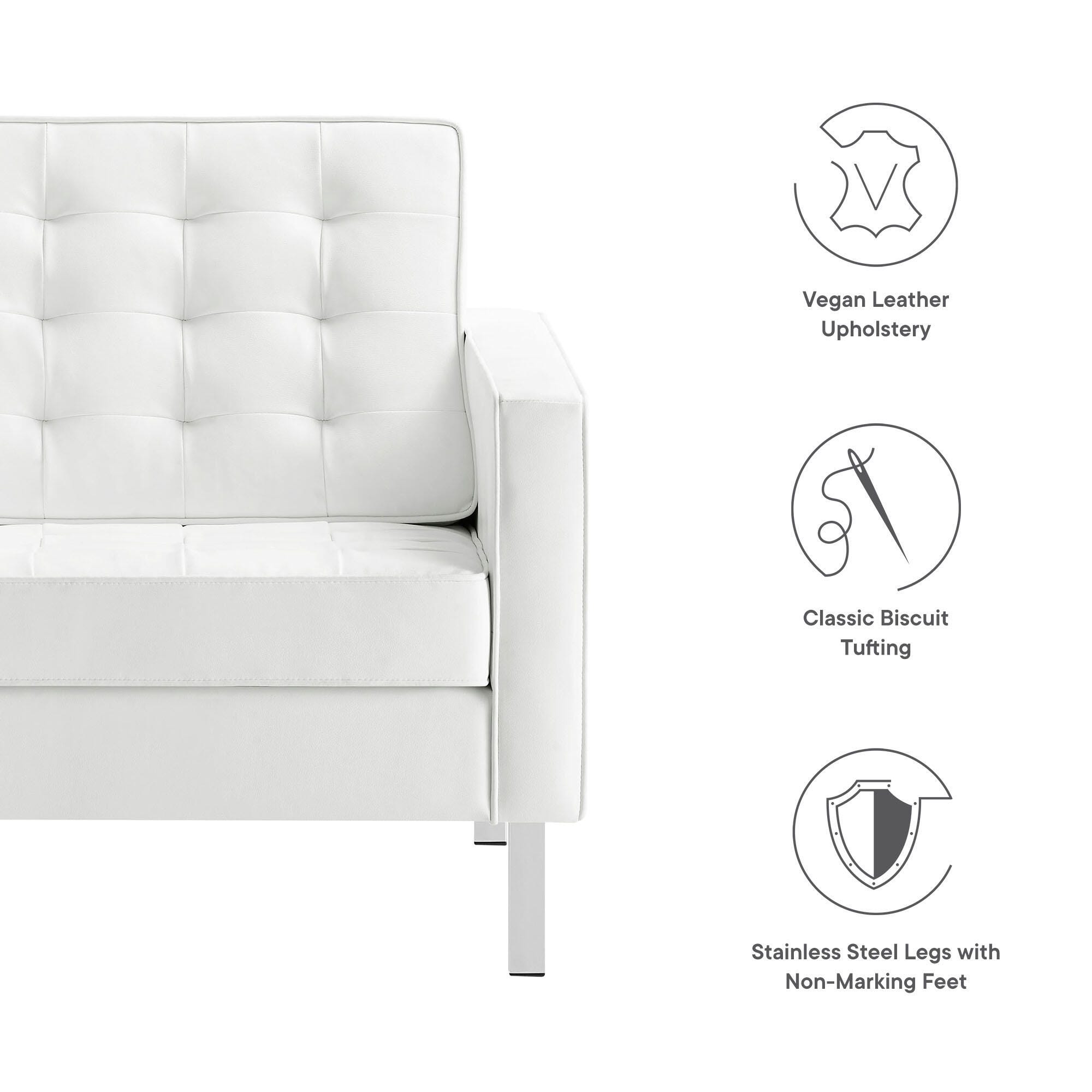 Modway Loft Accent Chair, White, large