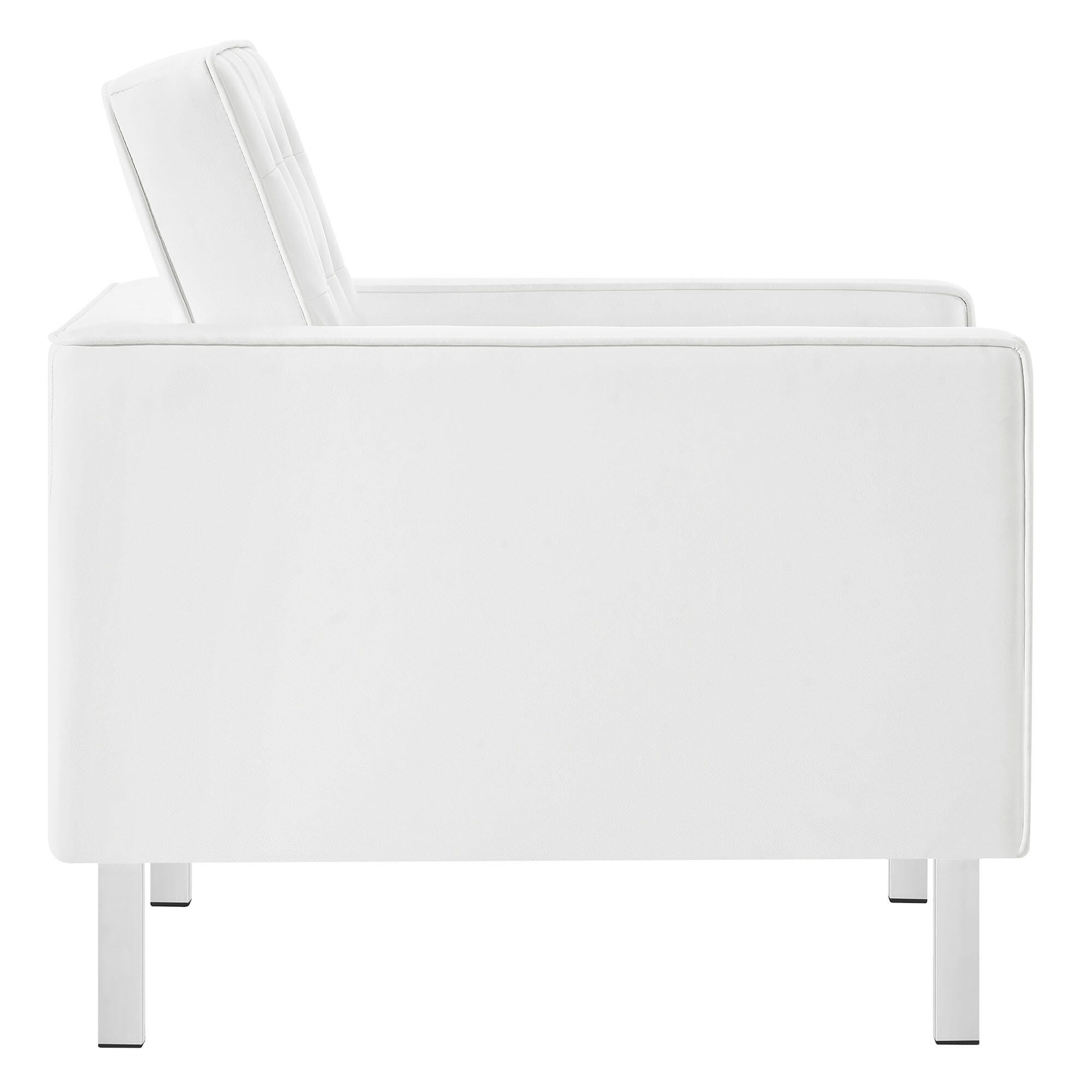 Modway Loft Accent Chair, White, large