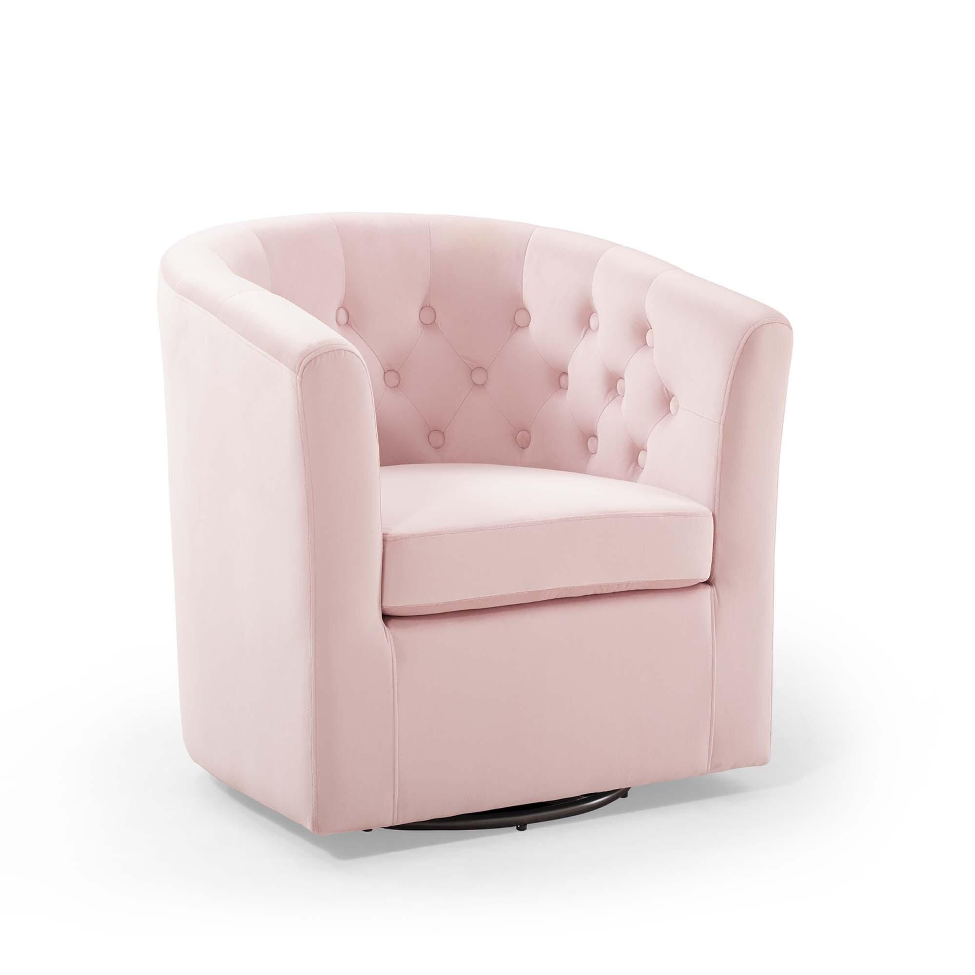 Modway Prospect Swivel Accent Chair, Pink, large