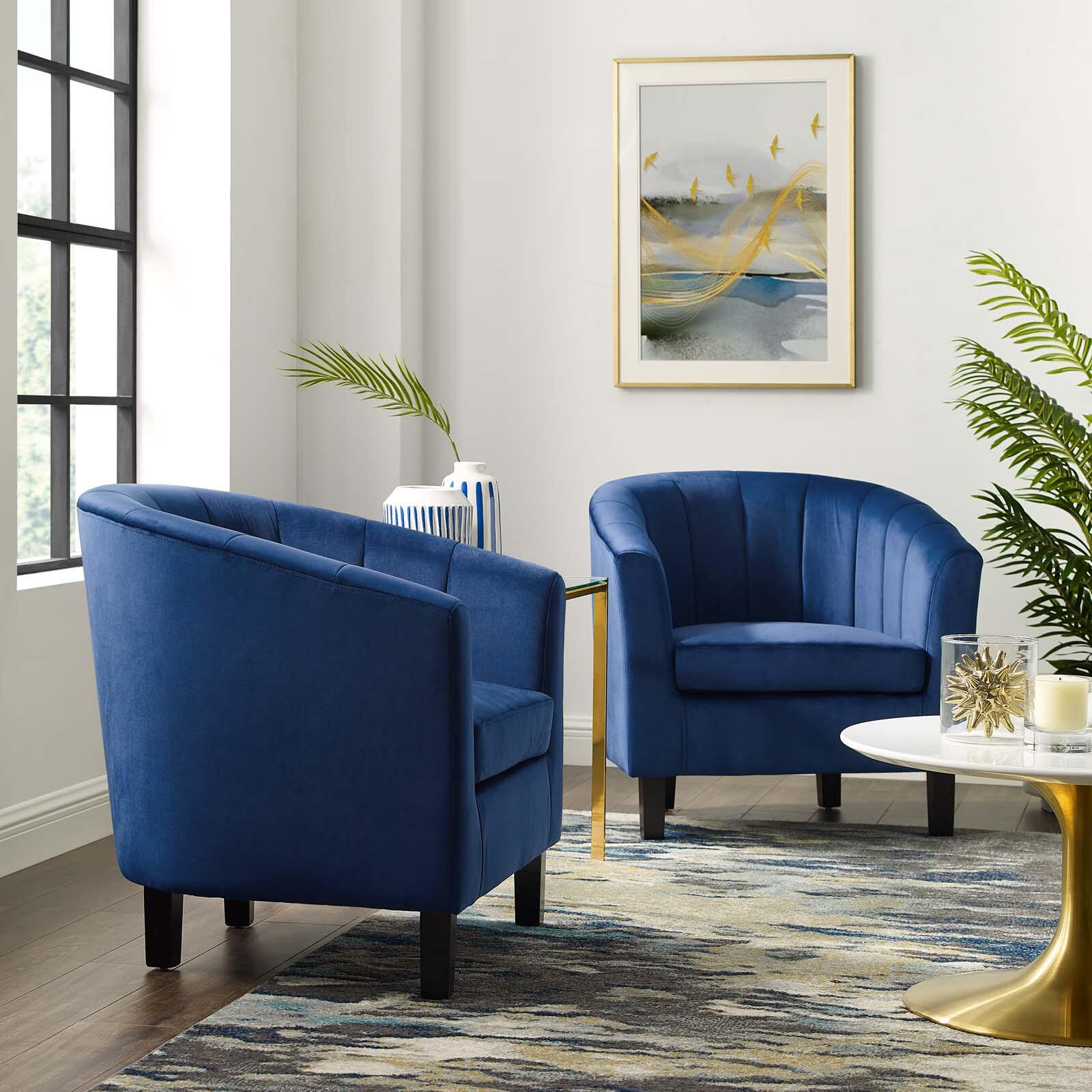 Modway Prospect Armchair (Set of 2), Navy, rollover