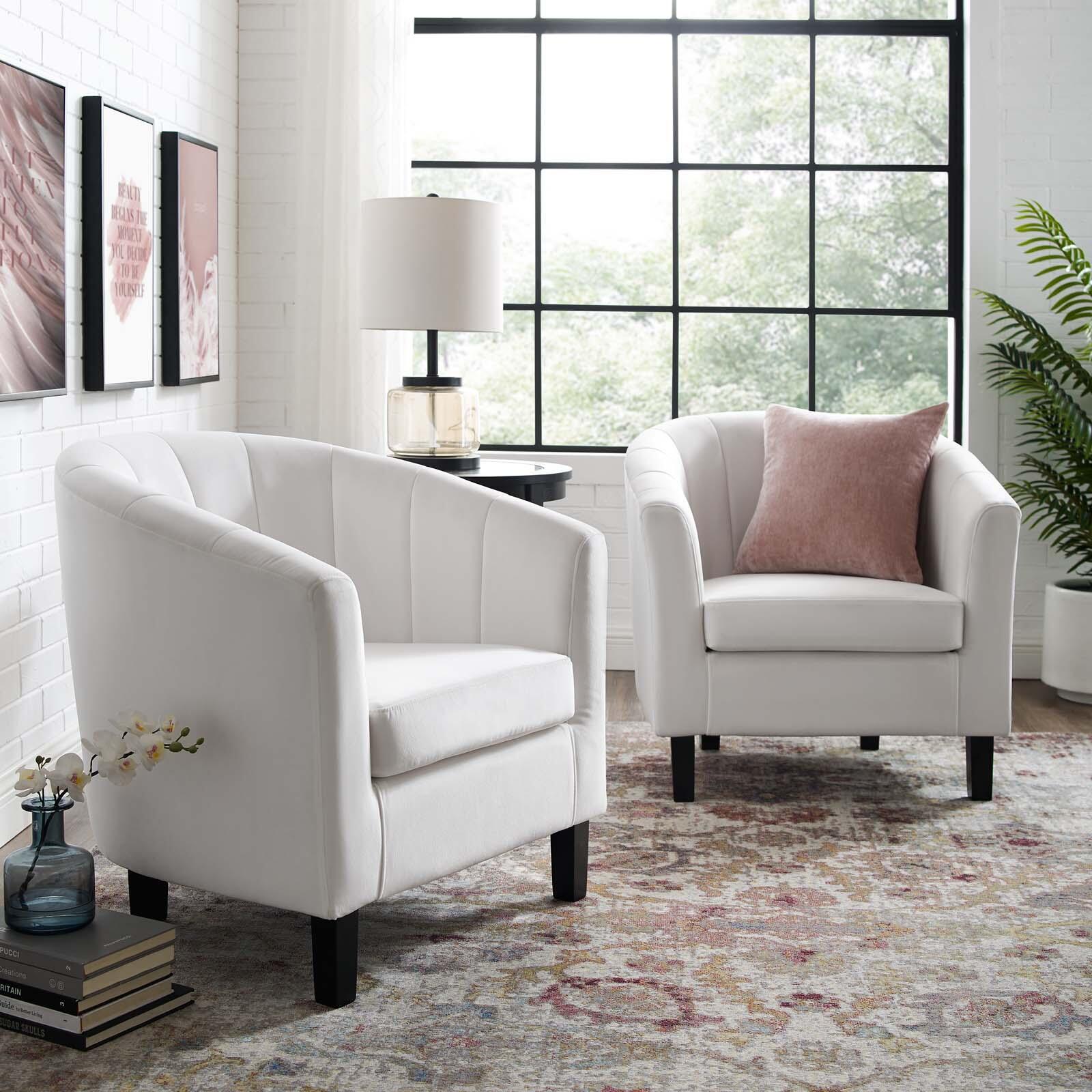 Modway Prospect Armchair (Set of 2), White, rollover
