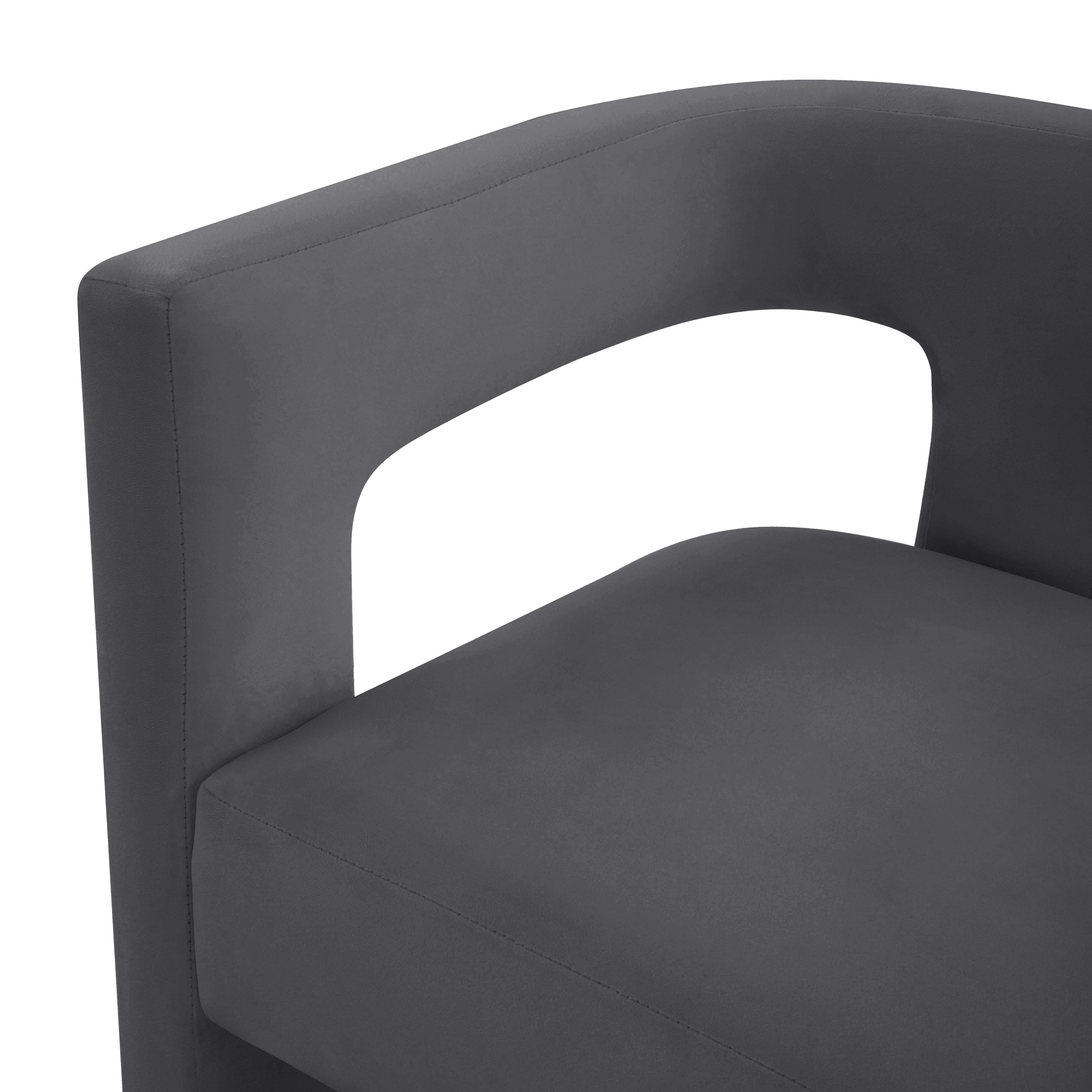 TOV Furniture Sloane Chair, Dark Gray, large