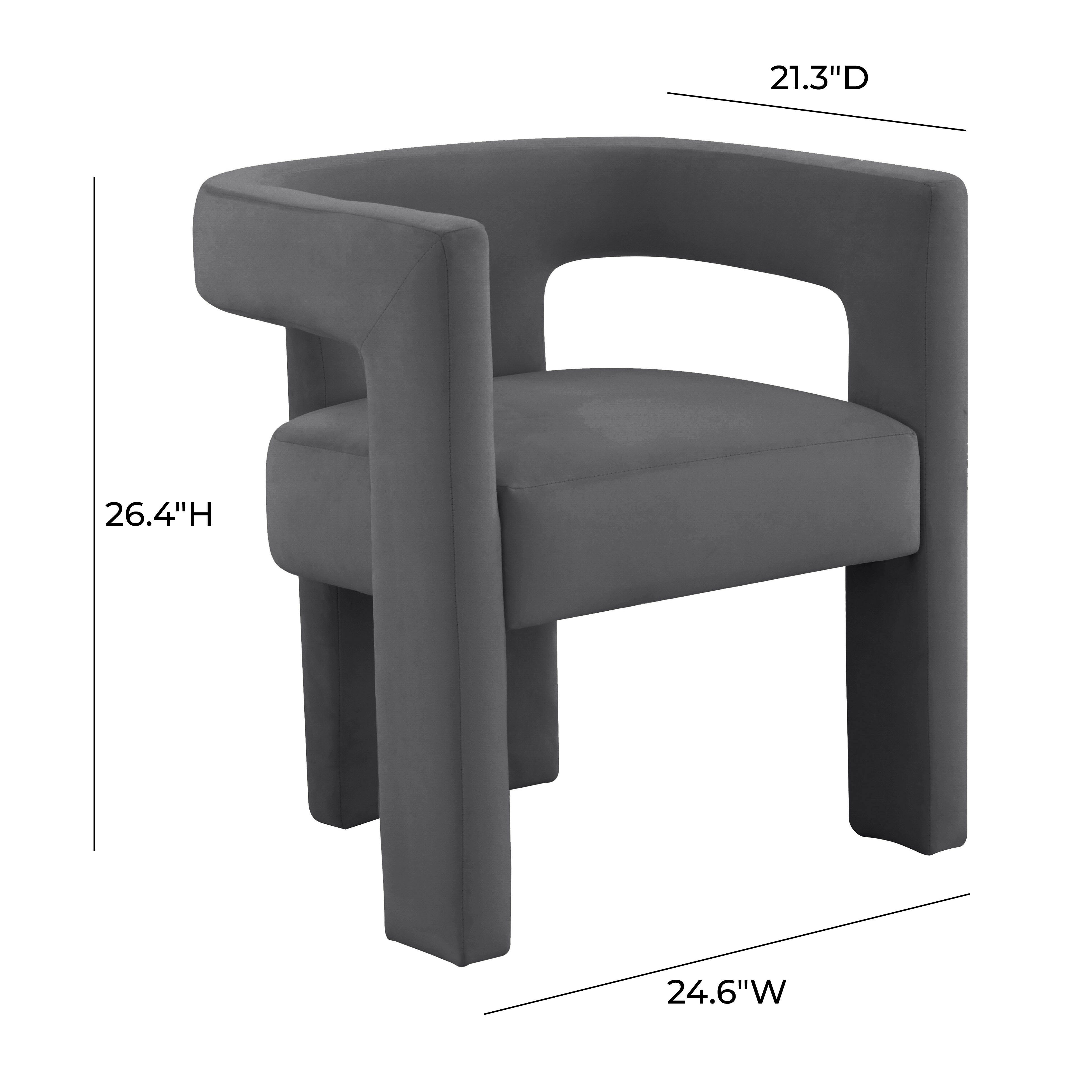 TOV Furniture Sloane Chair, Dark Gray, large