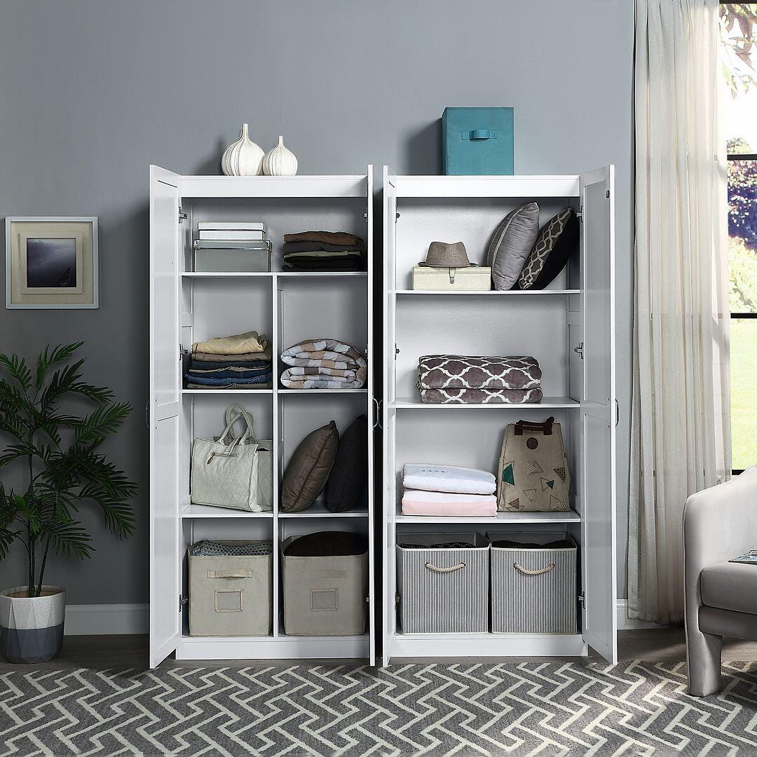 Hopkins Storage Closet 4.0 (Set of 2), White, large