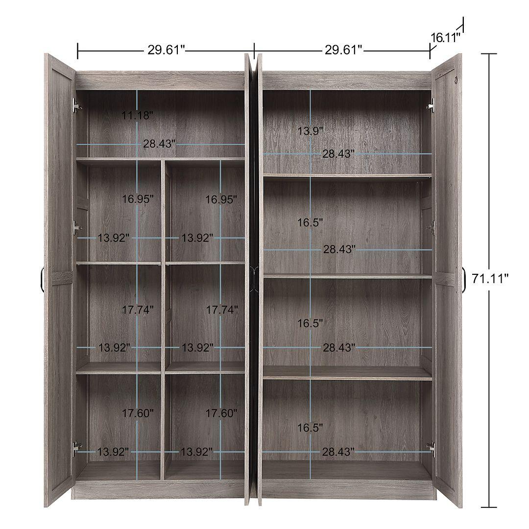 Hopkins Storage Closet 4.0 (Set of 2), Gray, large