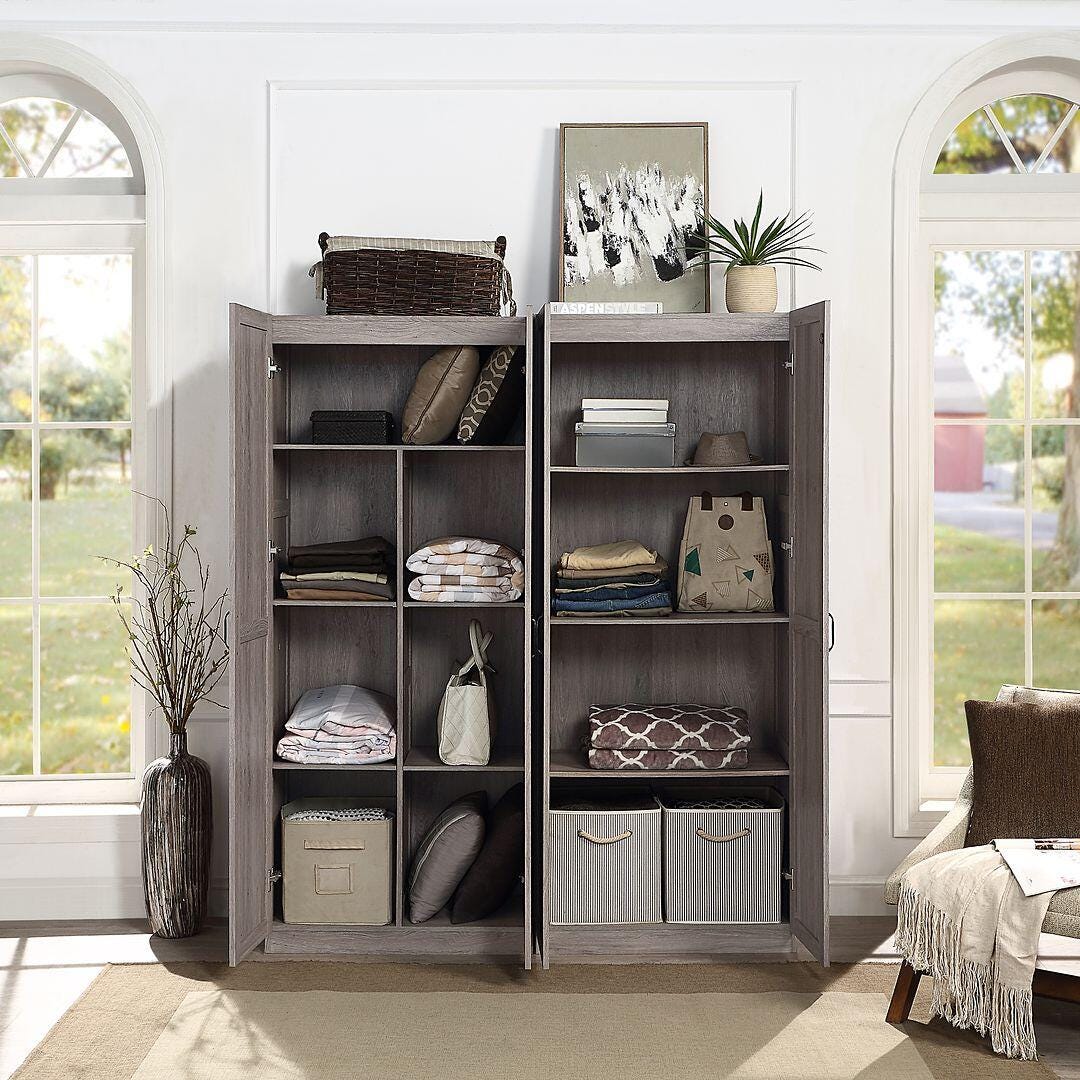 Hopkins Storage Closet 4.0 (Set of 2), Gray, large
