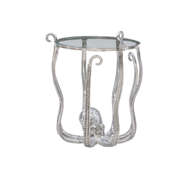 Linon Chay Octopus Table, Silver