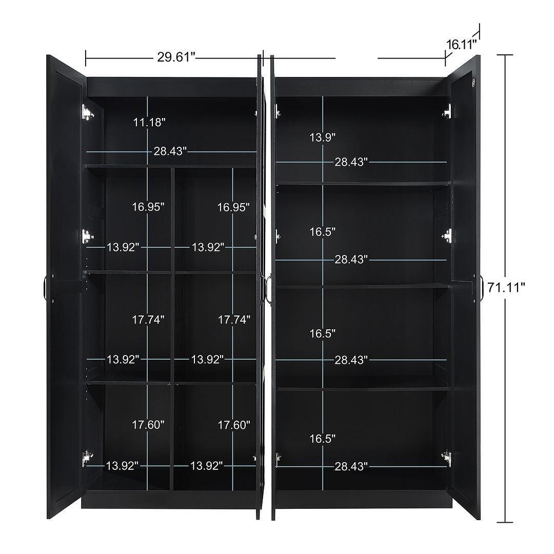 Hopkins Storage Closet 4.0 (Set of 2), Black, large