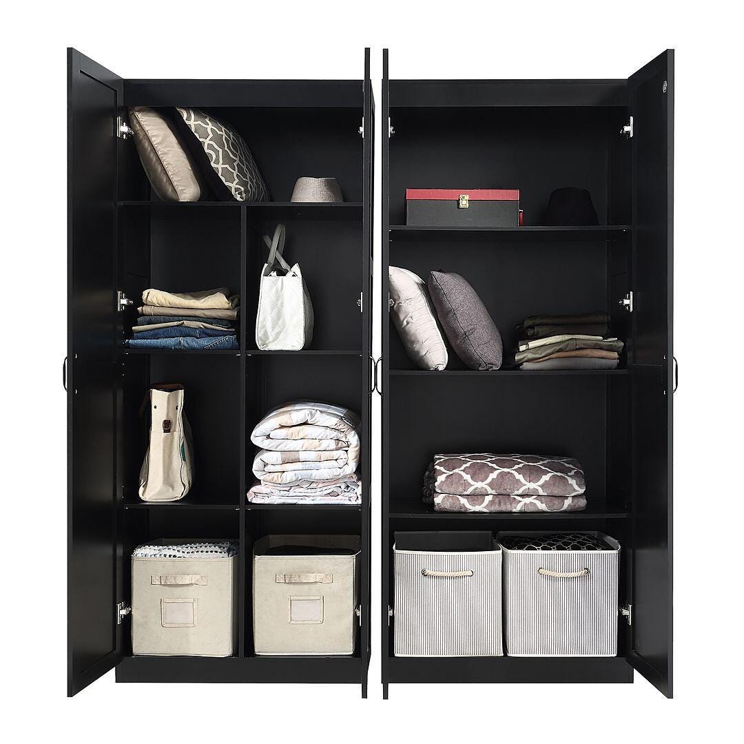Hopkins Storage Closet 4.0 (Set of 2), Black, large