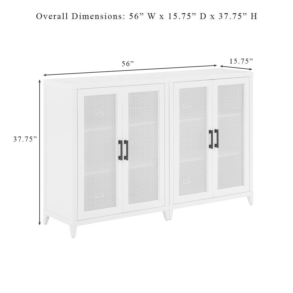 Crosley Furniture Milo Media Sideboard Cabinet Set of 2, , large