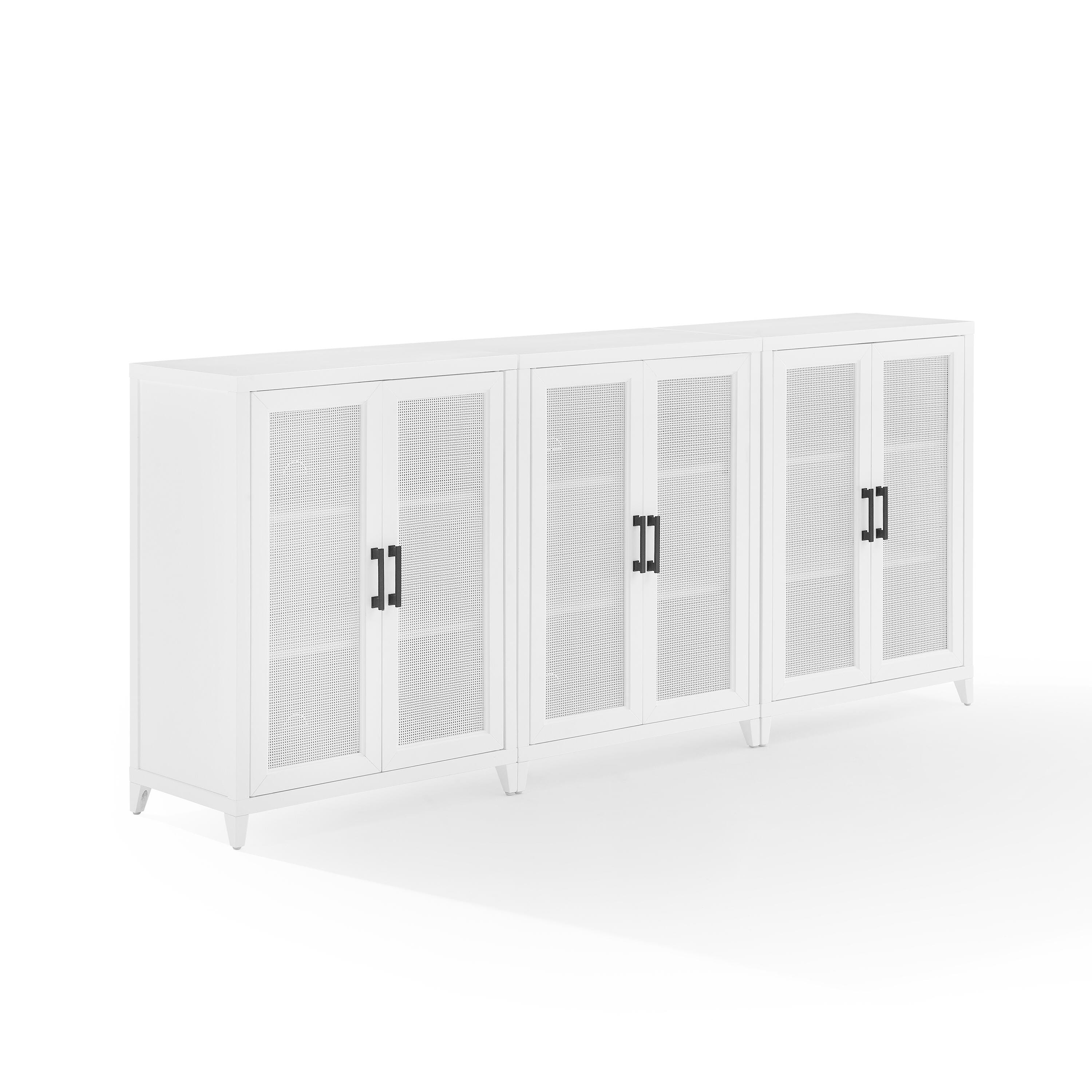 Crosley Furniture Milo Media Sideboard Cabinet Set of 3, , large
