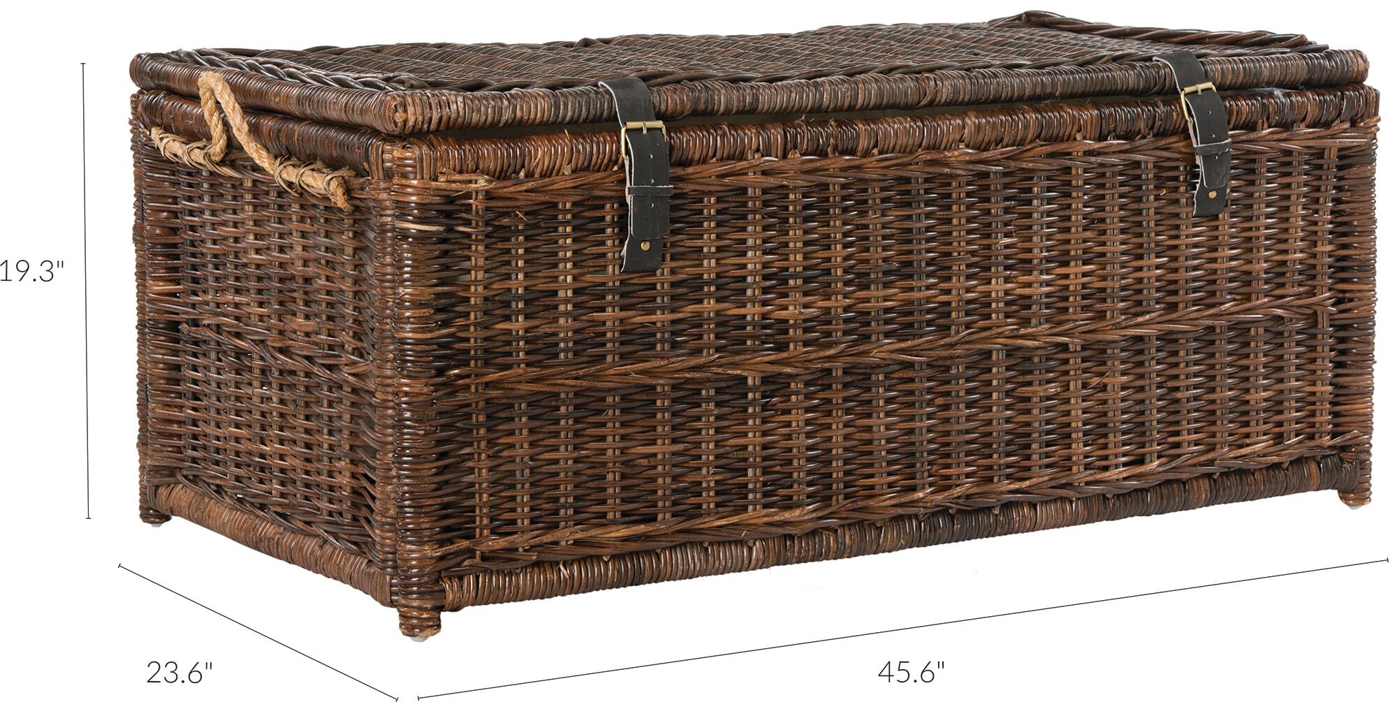 happimess Caden 46" Wicker Storage Trunk, , large