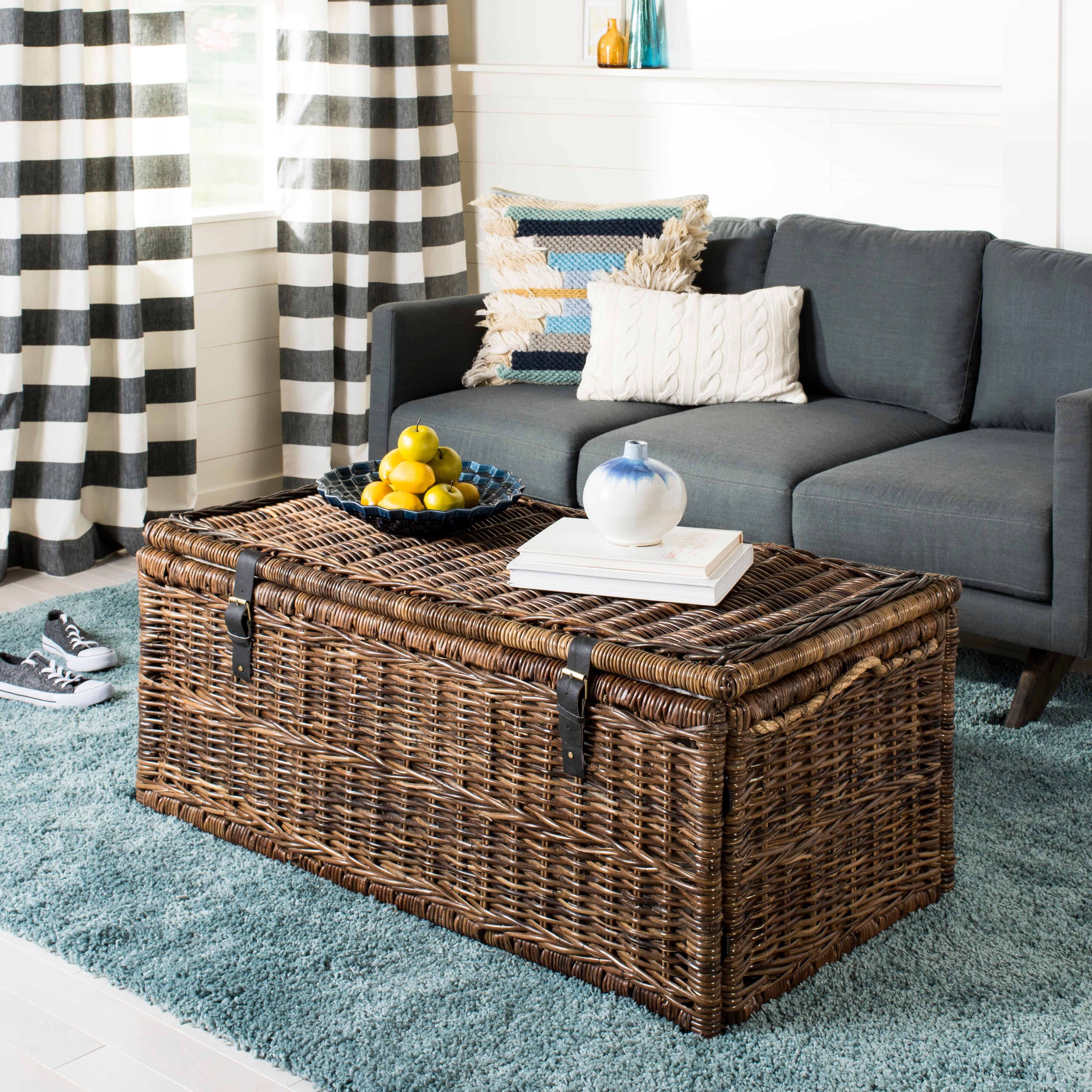 happimess Caden 46" Wicker Storage Trunk, , large