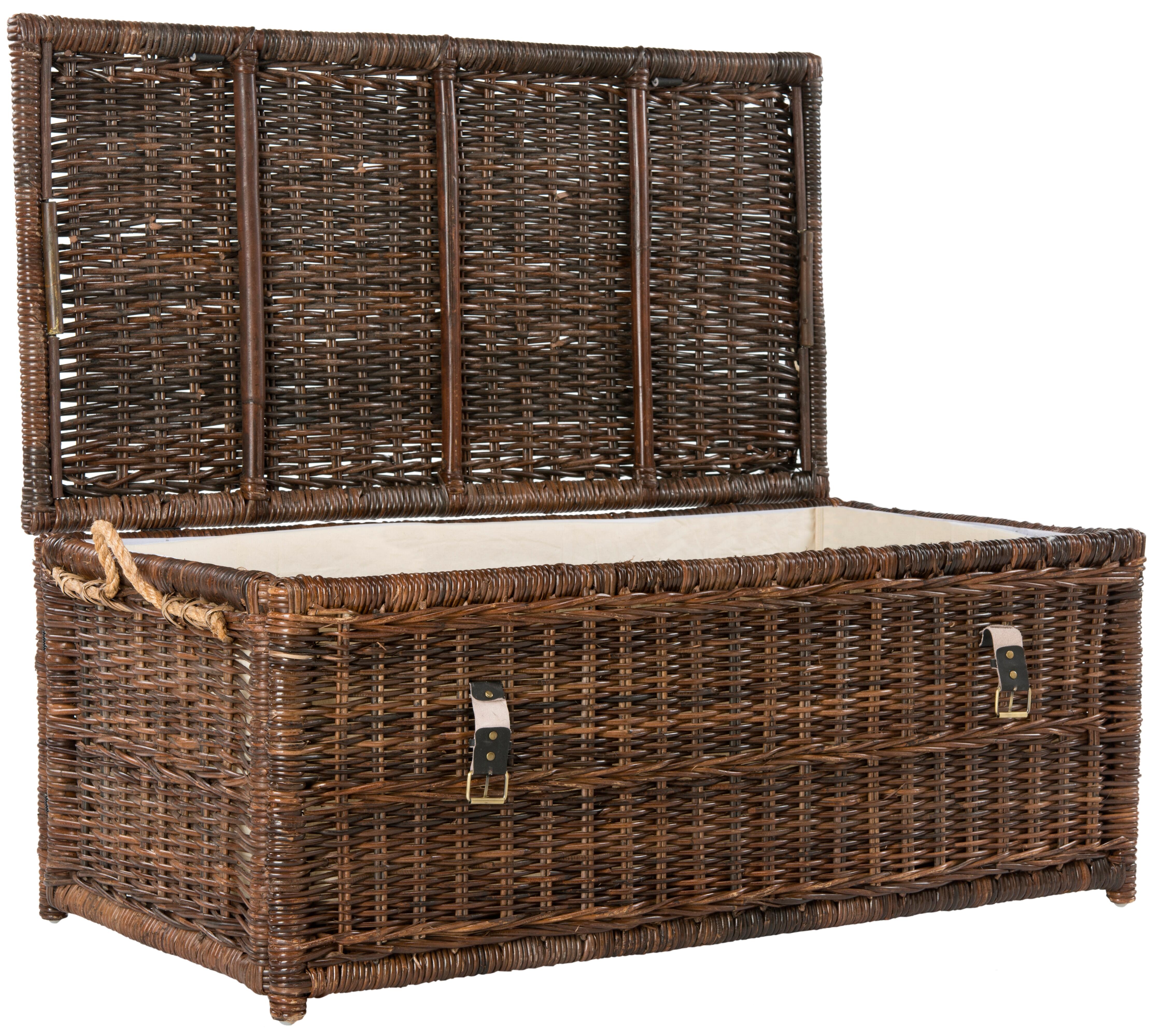 happimess Caden 46" Wicker Storage Trunk, , large