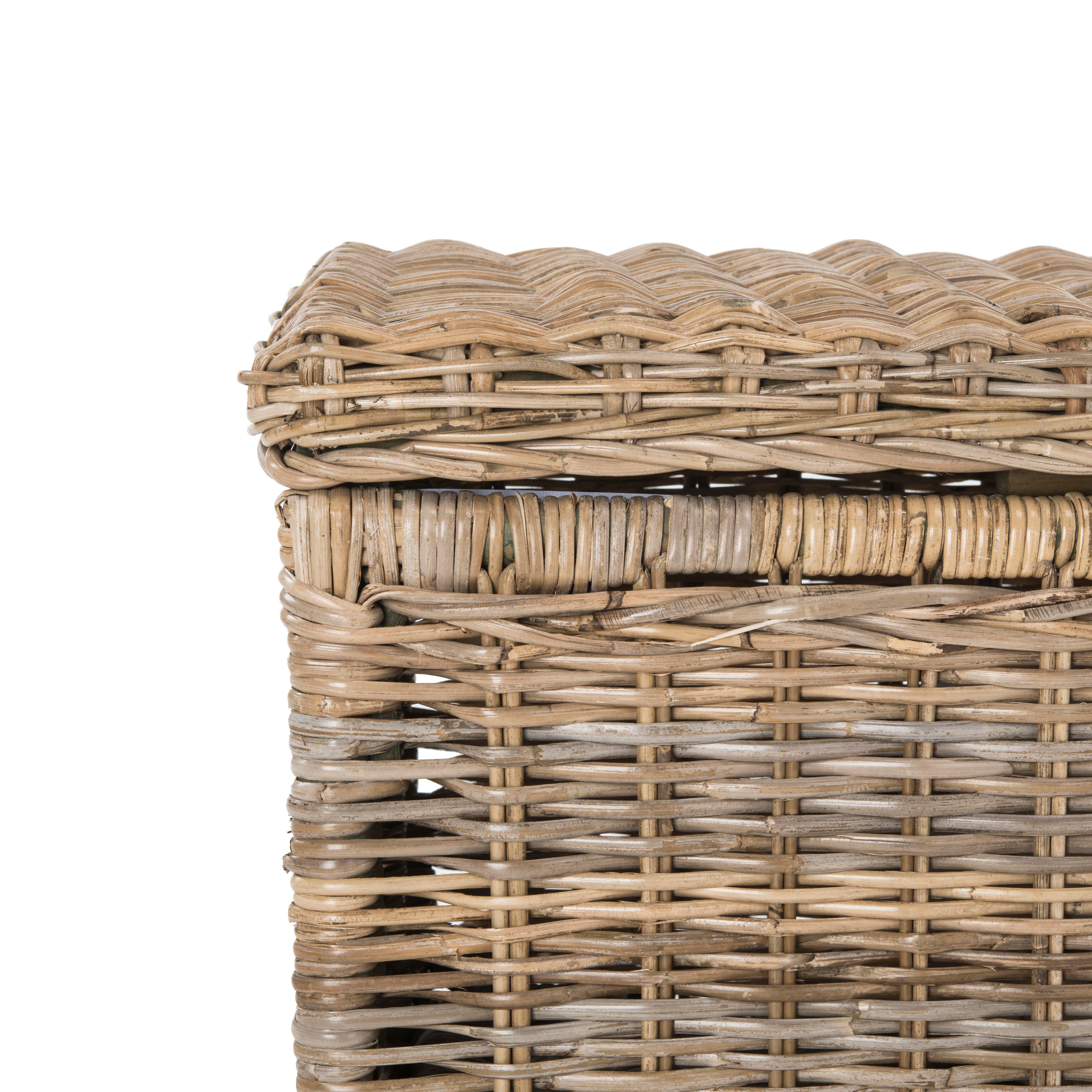 happimess Elijah 30" Wicker Storage Trunk, Brown, large