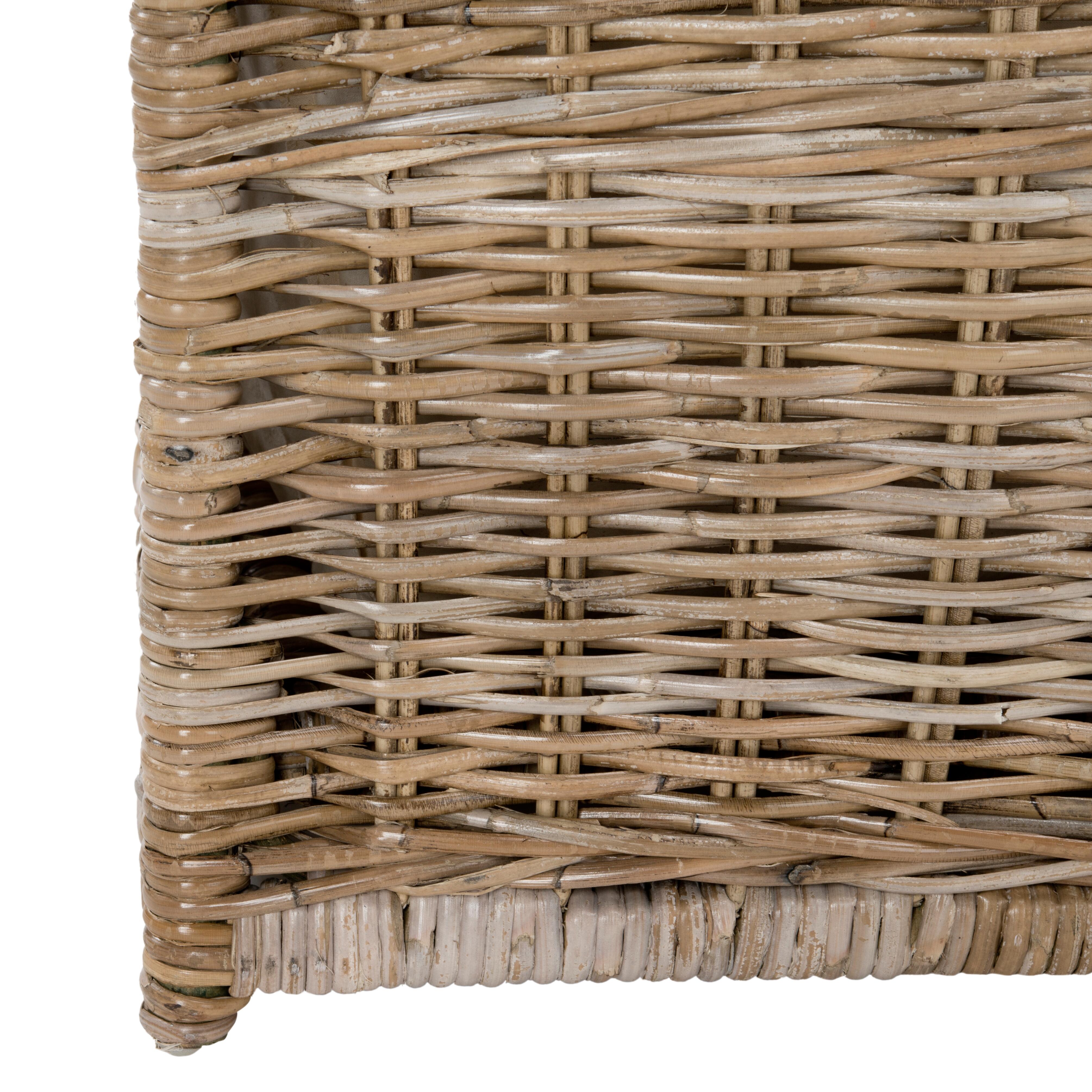 happimess Michael 35" Wicker Storage Trunk, Brown, large