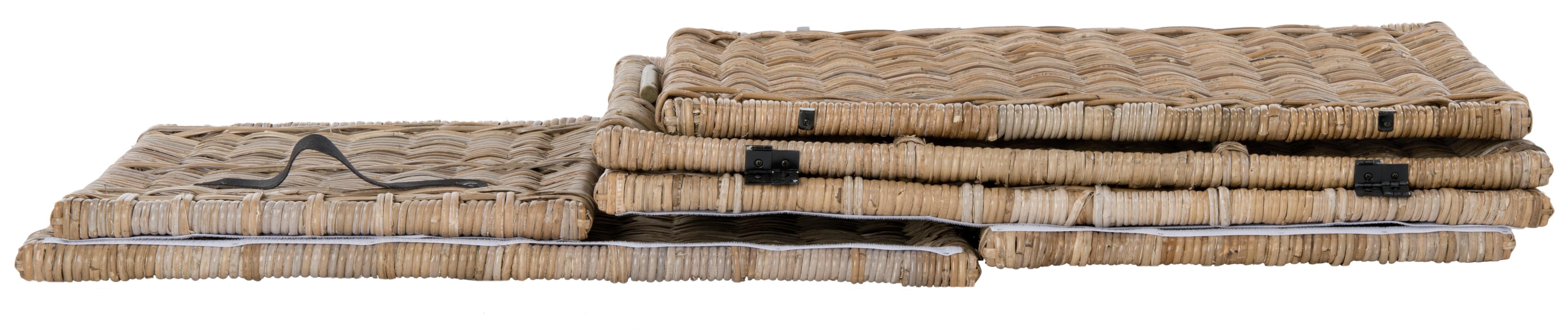 happimess Michael 35" Wicker Storage Trunk, Brown, large