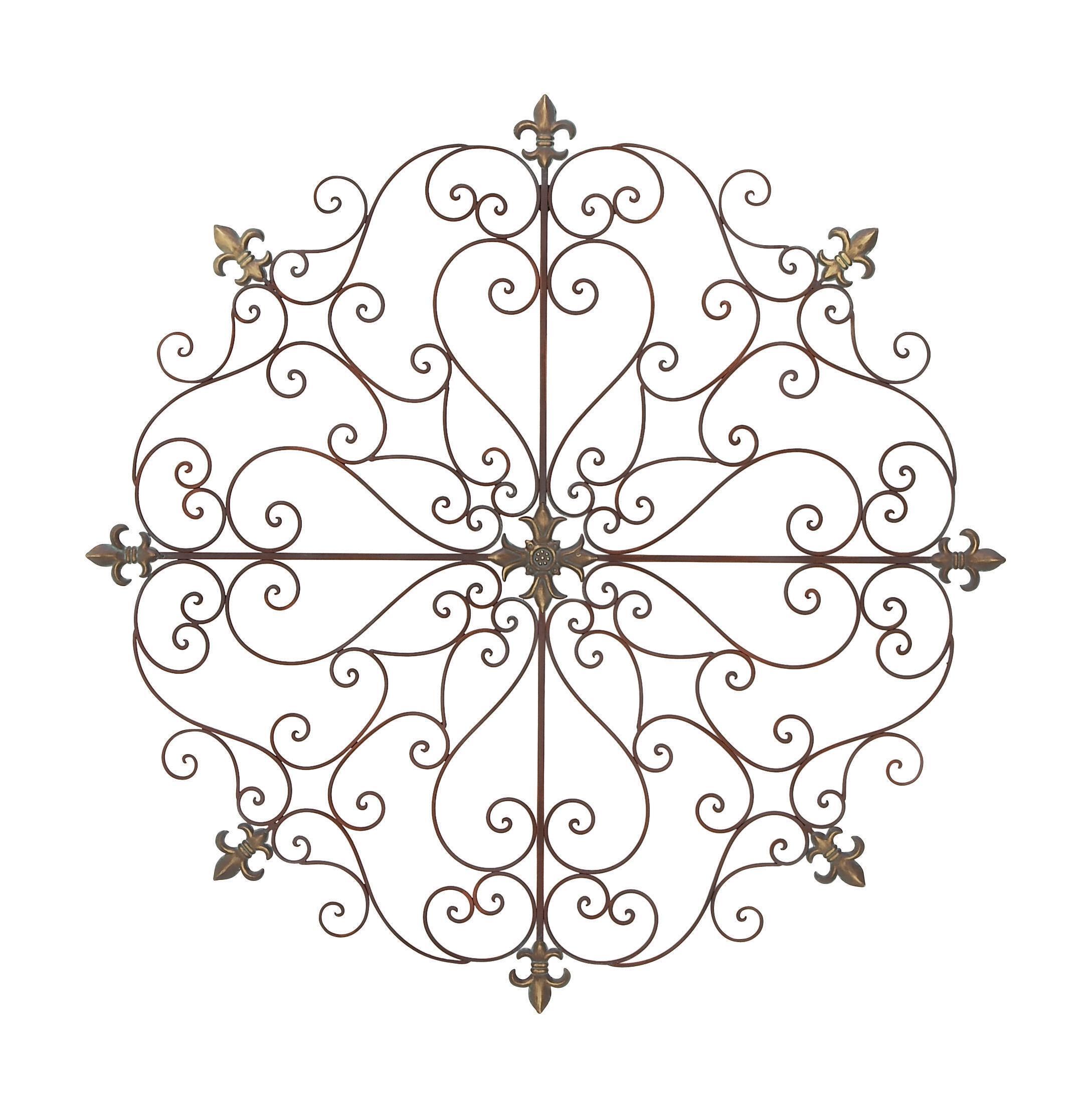 Bayberry Lane Fleur De Lis Medallion Wall Decor, , large