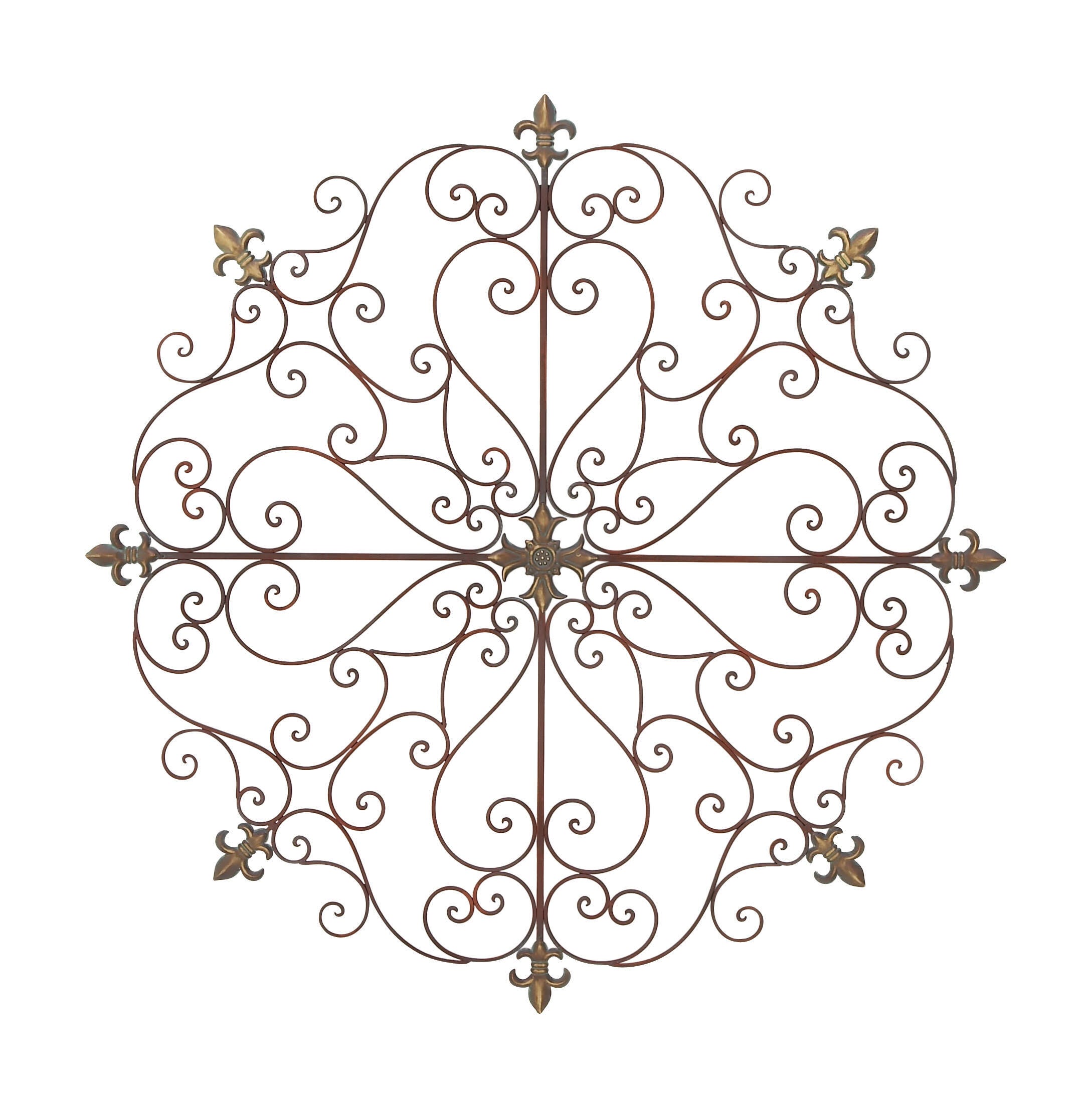 Bayberry Lane Fleur De Lis Medallion Wall Decor, , large