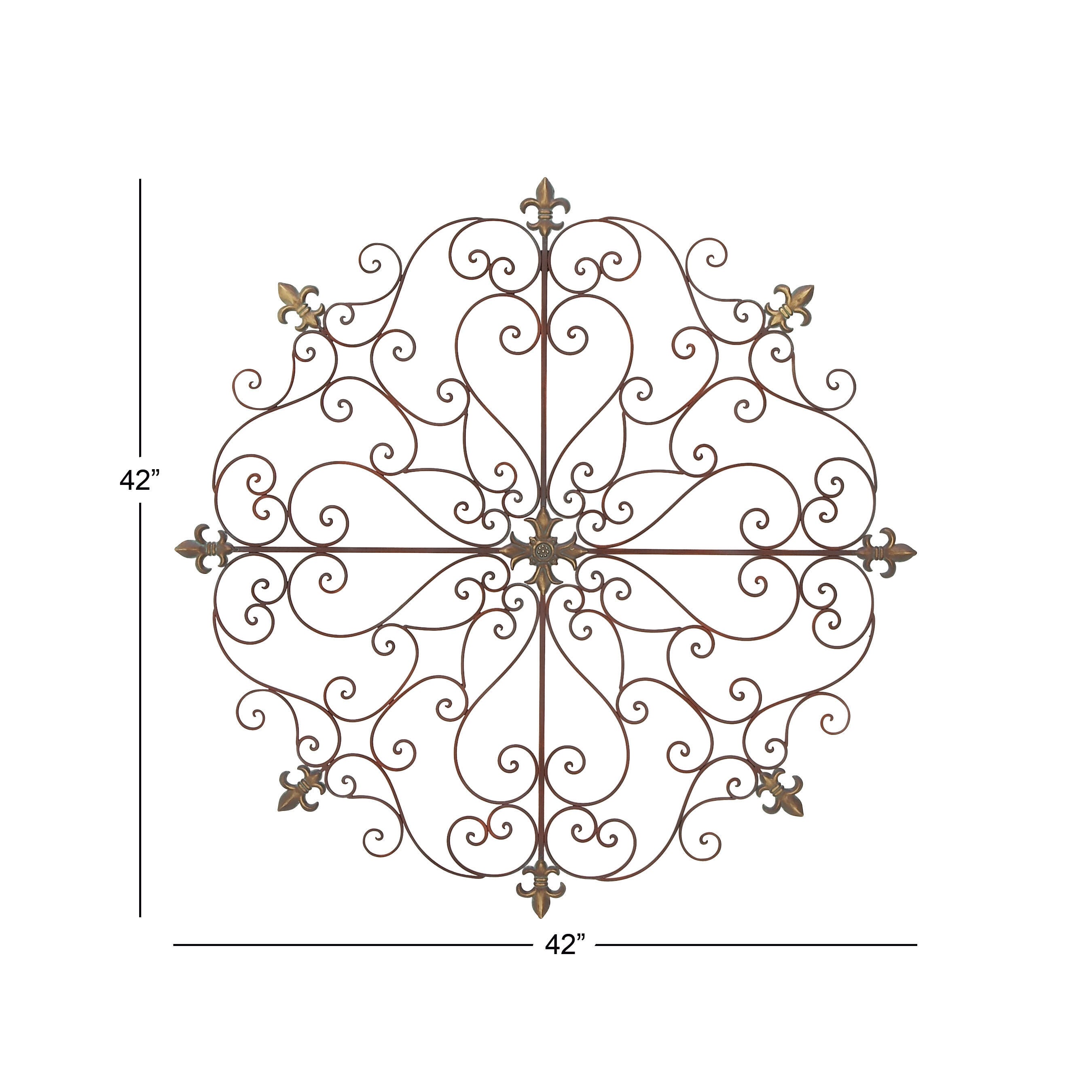 Bayberry Lane Fleur De Lis Medallion Wall Decor, , large