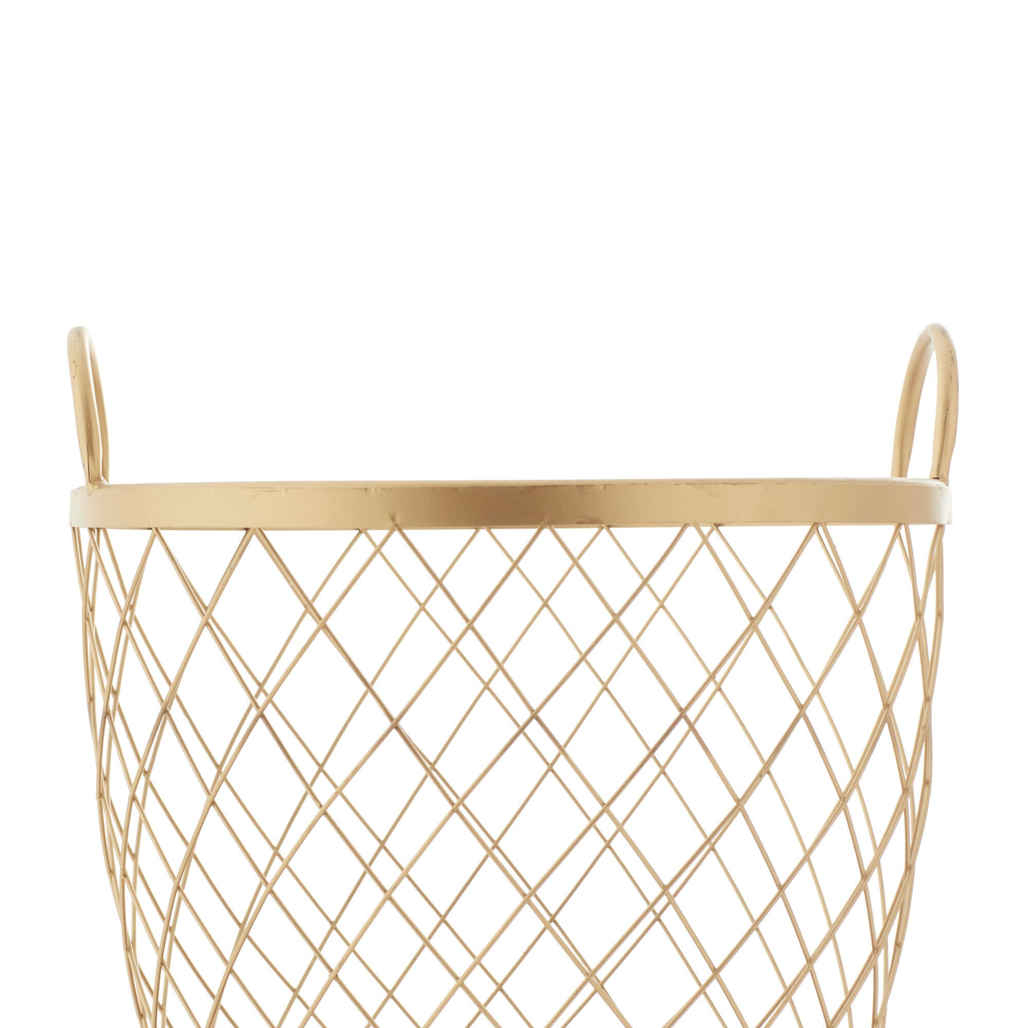 Bayberry Lane Modern Metallic Rolling Basket, 21"H, 15"H (Set of 2), , large