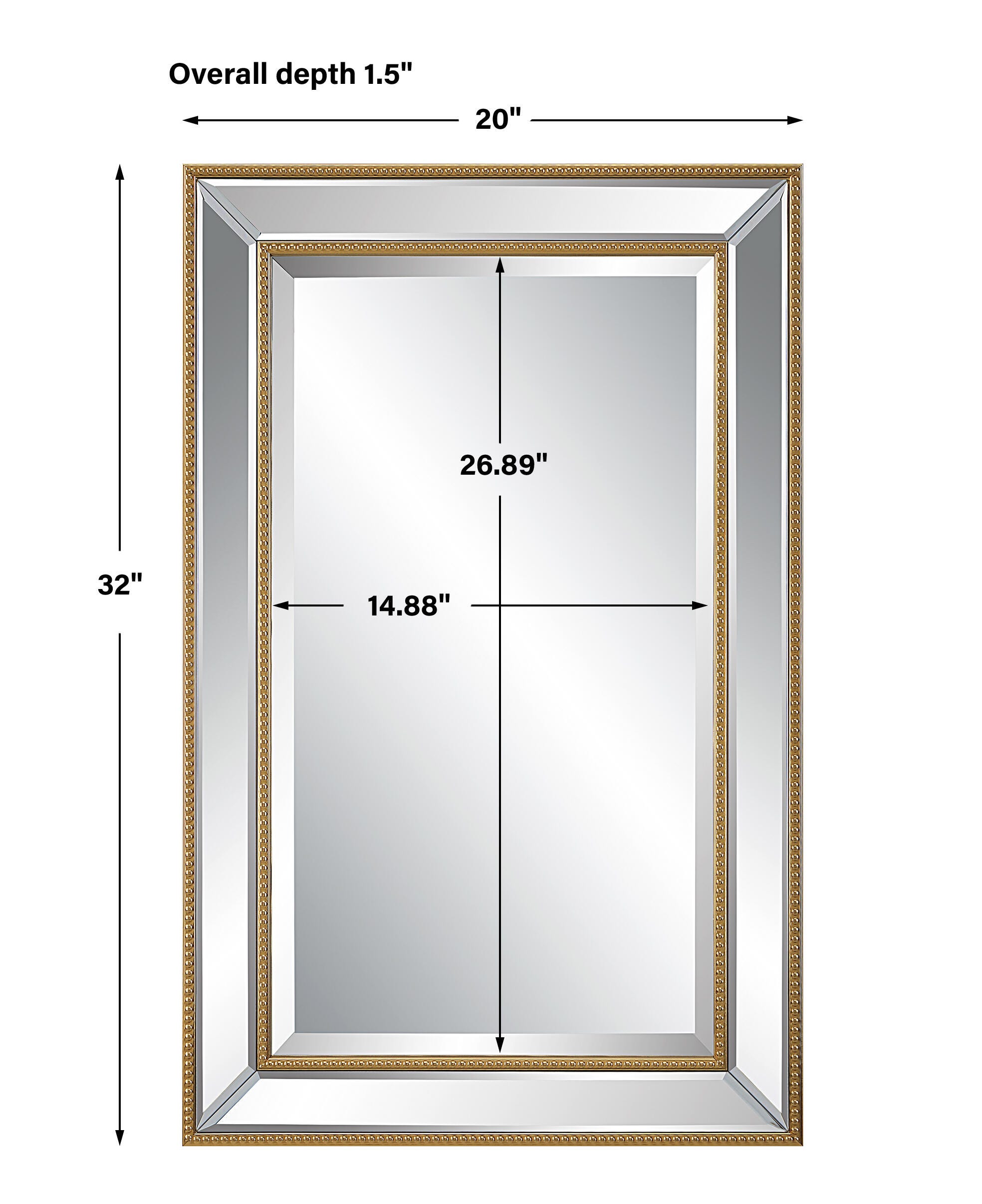 Salt & Light Beveled Mirror, , large