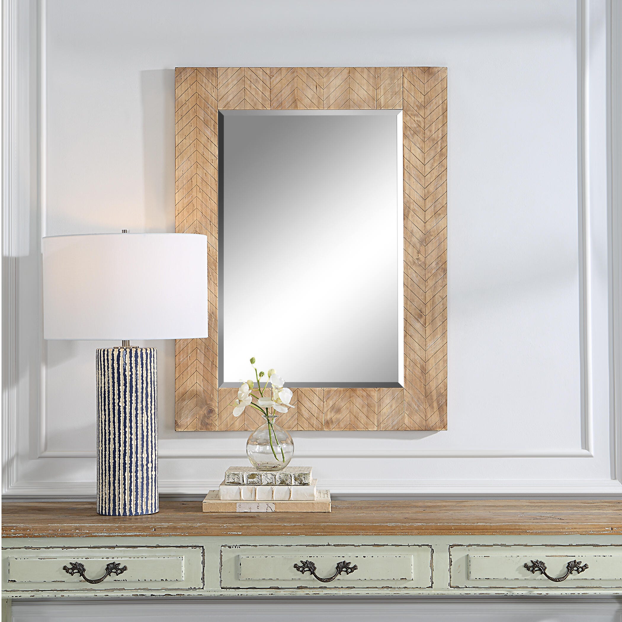 Salt & Light Natural Mirror, , large