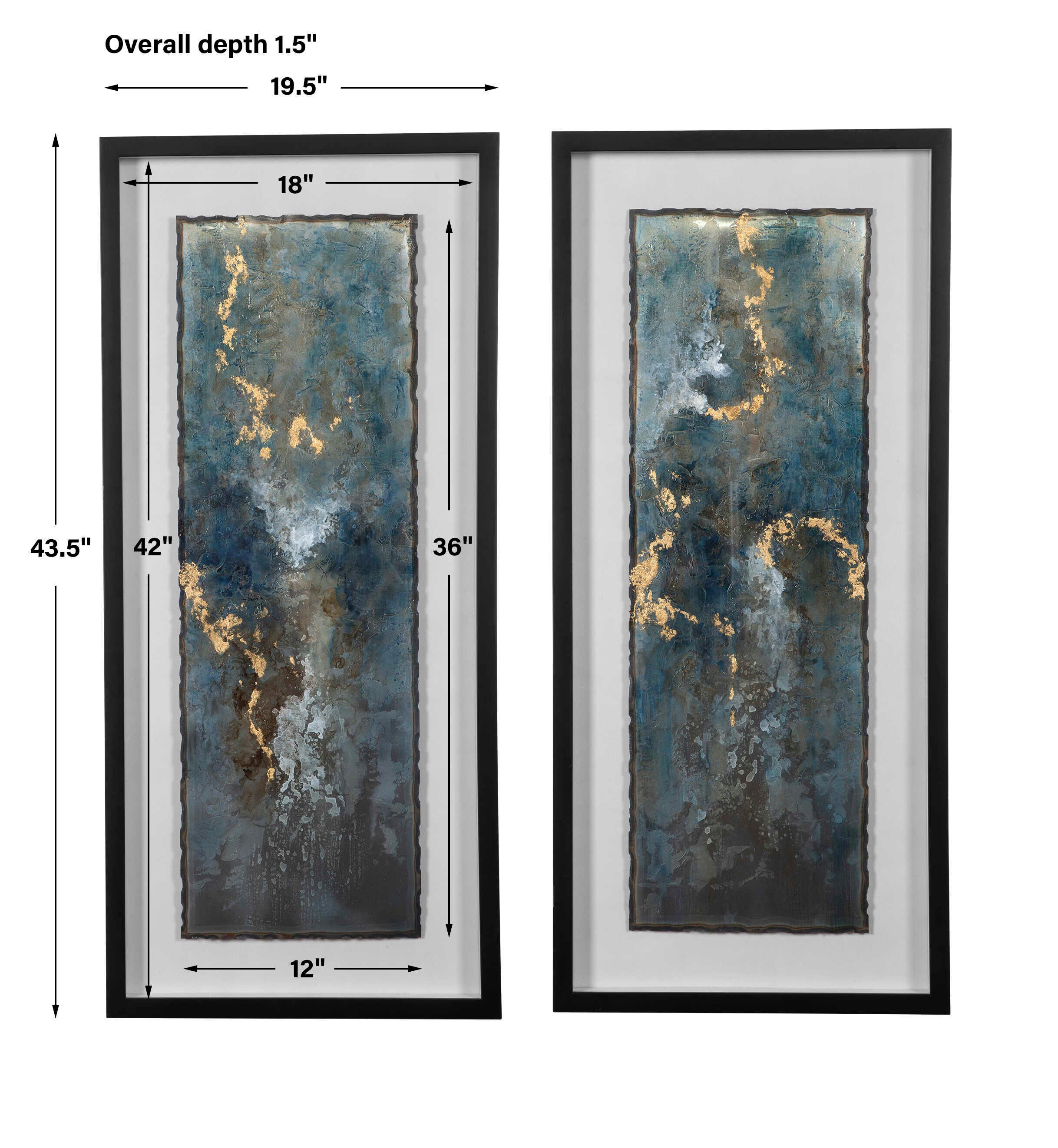 Uttermost Glimmering Agate Wall Art 19 x 43, , large