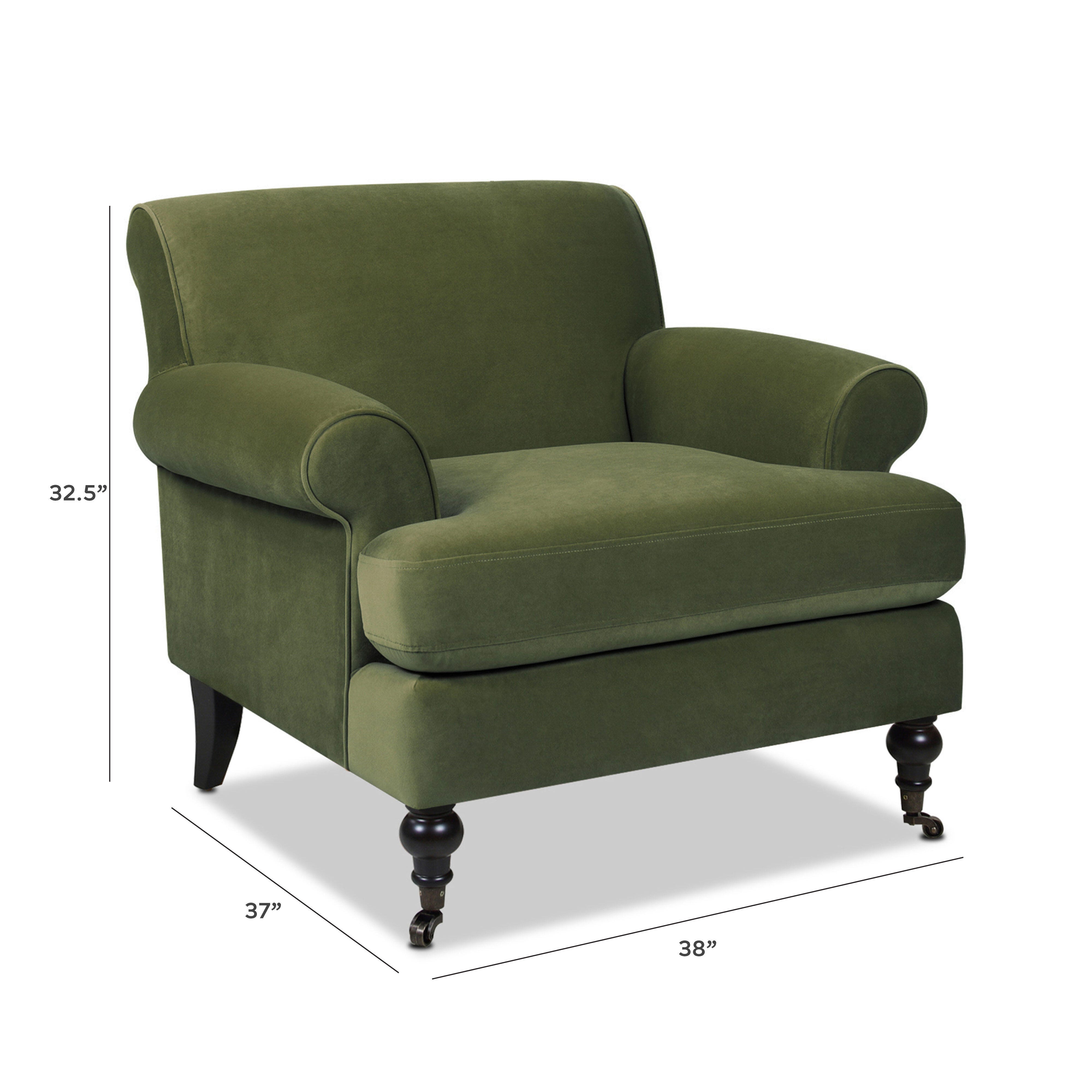 Jennifer Taylor Home Alana Alana Lawson Accent Arm Chair, Olive Green, large