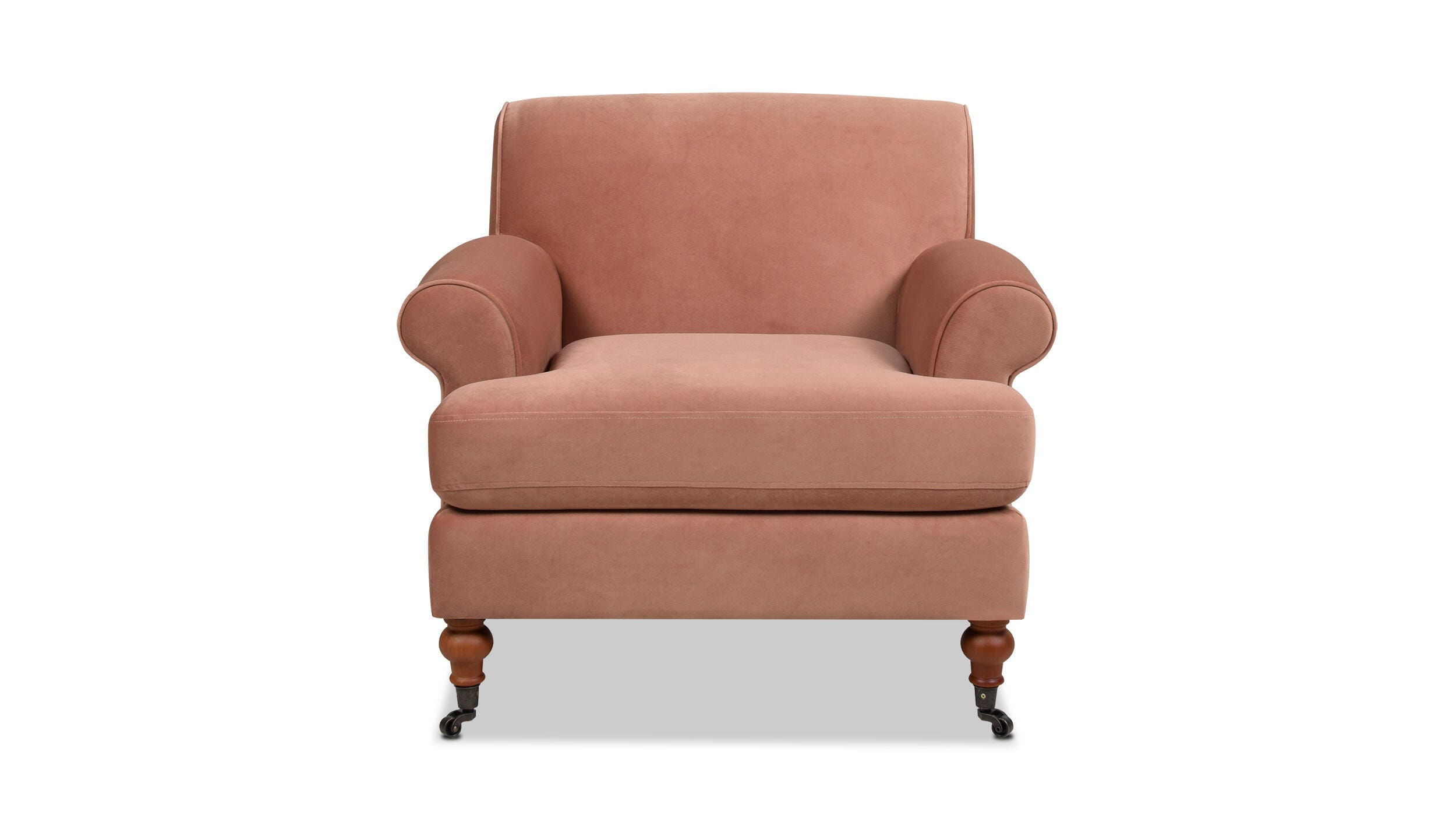 Jennifer Taylor home Alana Lawson Accent Arm Chair, Peach Orange, large
