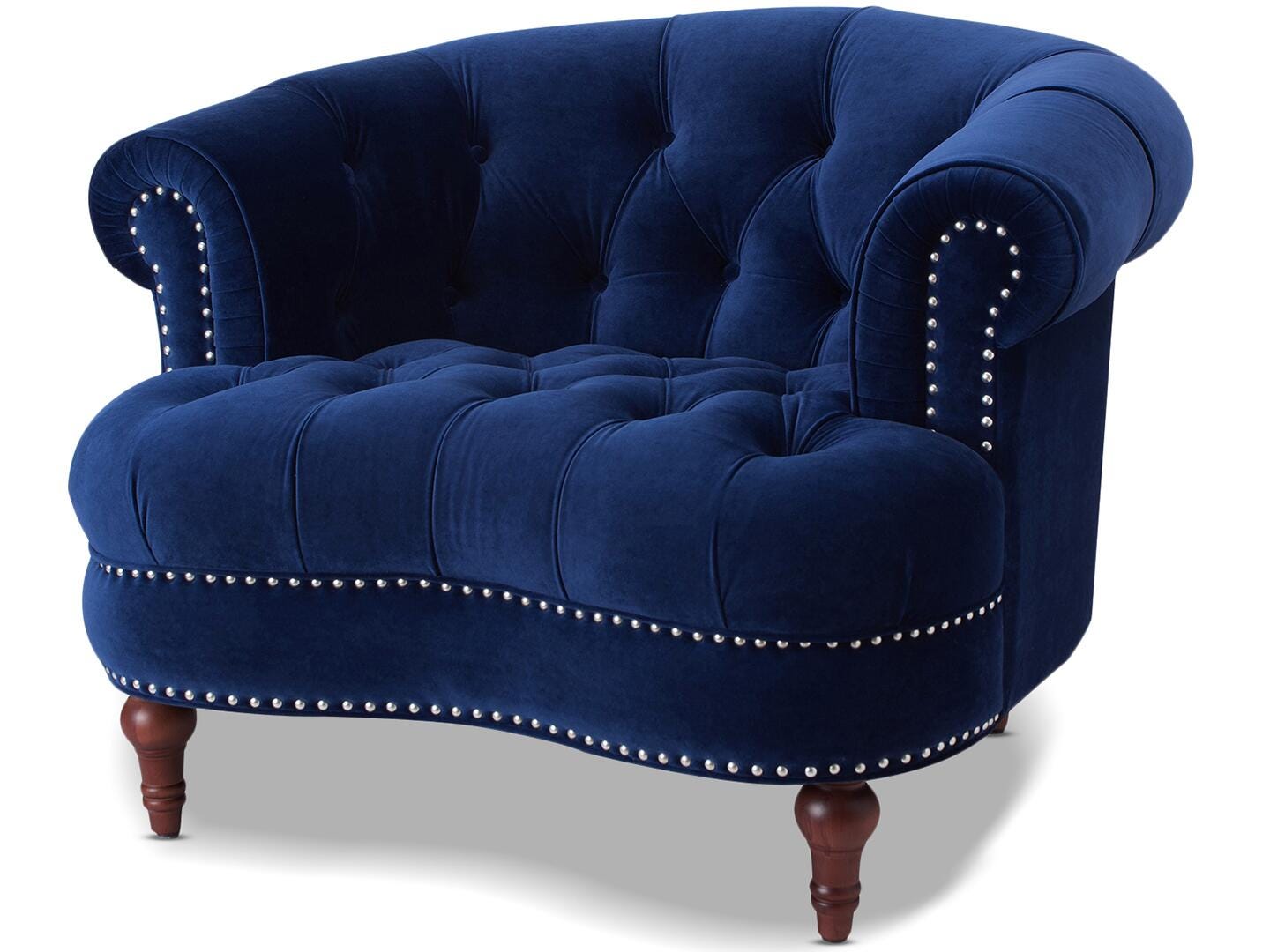 Jennifer Taylor Home La Rosa Tufted Accent Chair, Navy Blue, large