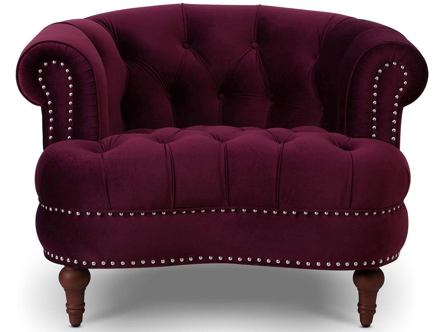 Jennifer Taylor Home La Rosa Tufted Accent Chair, Burgundy, large