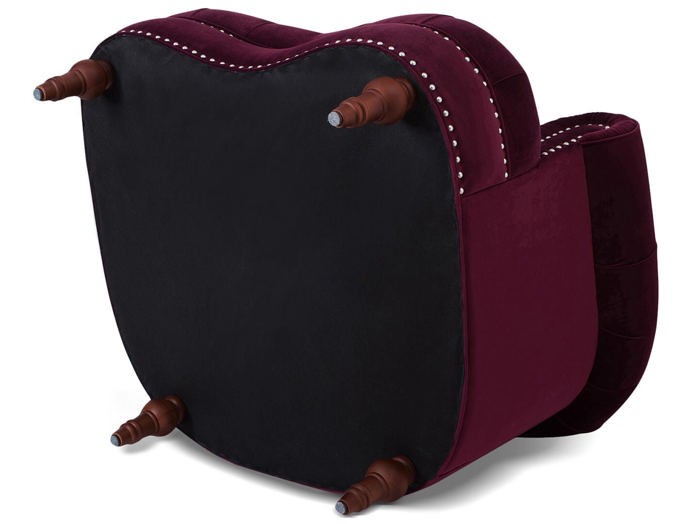Jennifer Taylor Home La Rosa Tufted Accent Chair, Burgundy, large
