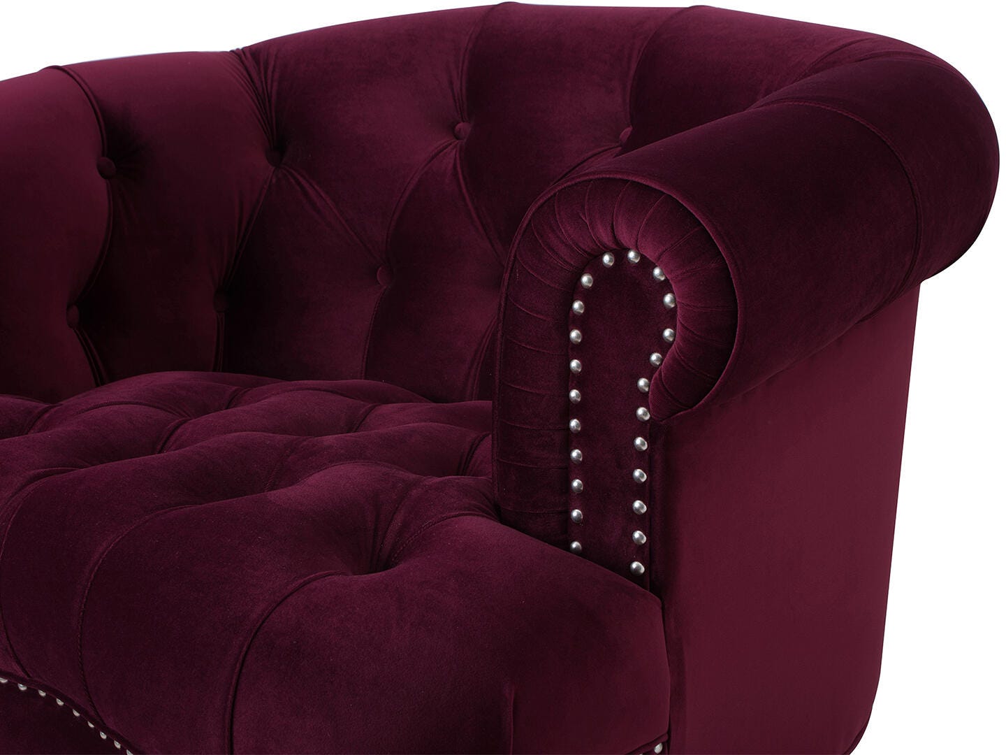 Jennifer Taylor Home La Rosa Tufted Accent Chair, Burgundy, large