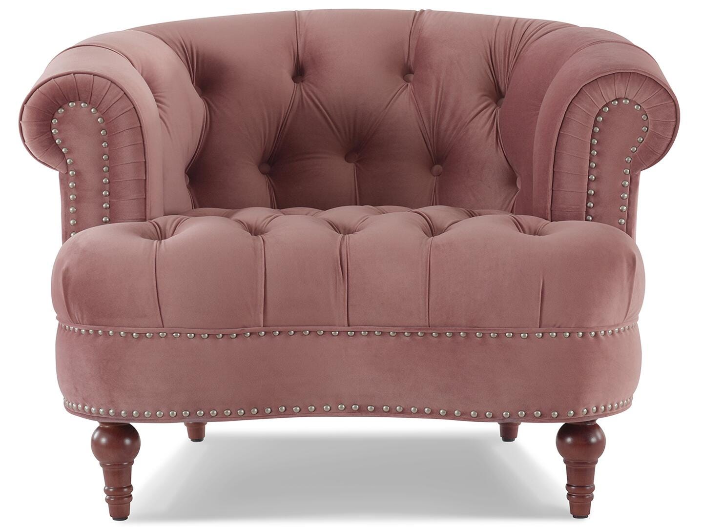 Jennifer Taylor Home La Rosa Tufted Accent Chair, Ash Rose Pink, large