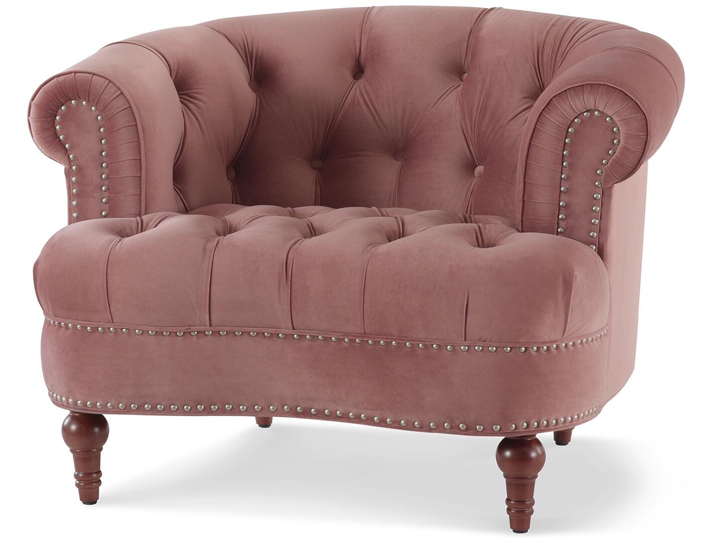 Jennifer Taylor Home La Rosa Tufted Accent Chair, Ash Rose Pink, large